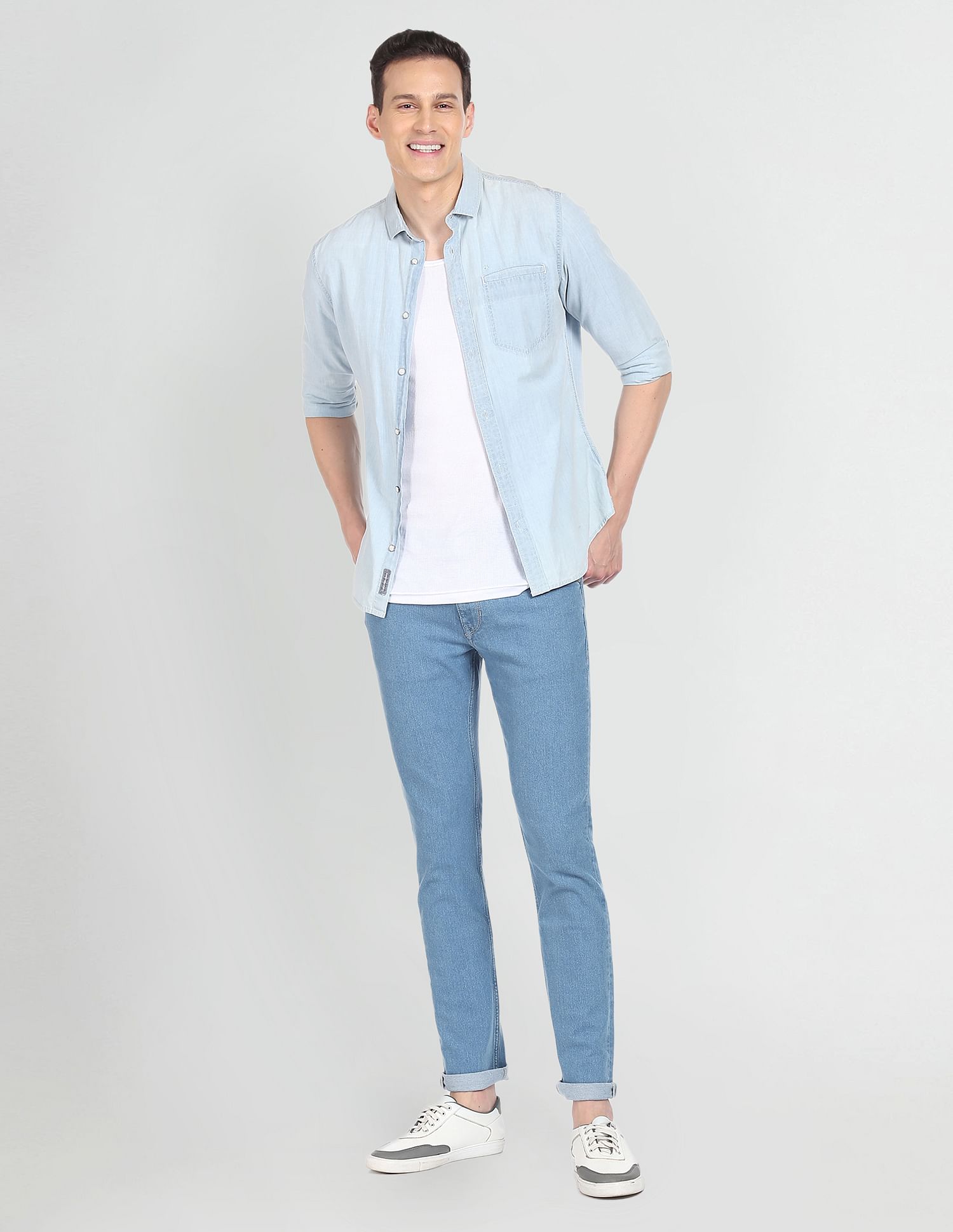 Brandon Slim Tapered Fit Rinsed Jeans Blue - U.S. POLO ASSN. | Large