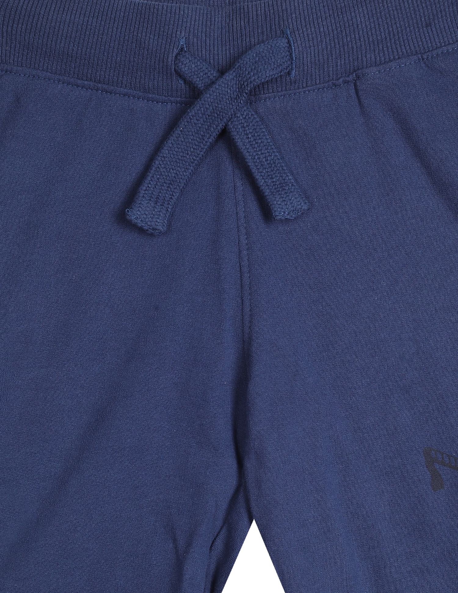 Boys Navy Mid Rise Brand Print Shorts Navy - U.S. Polo Assn. India | Large