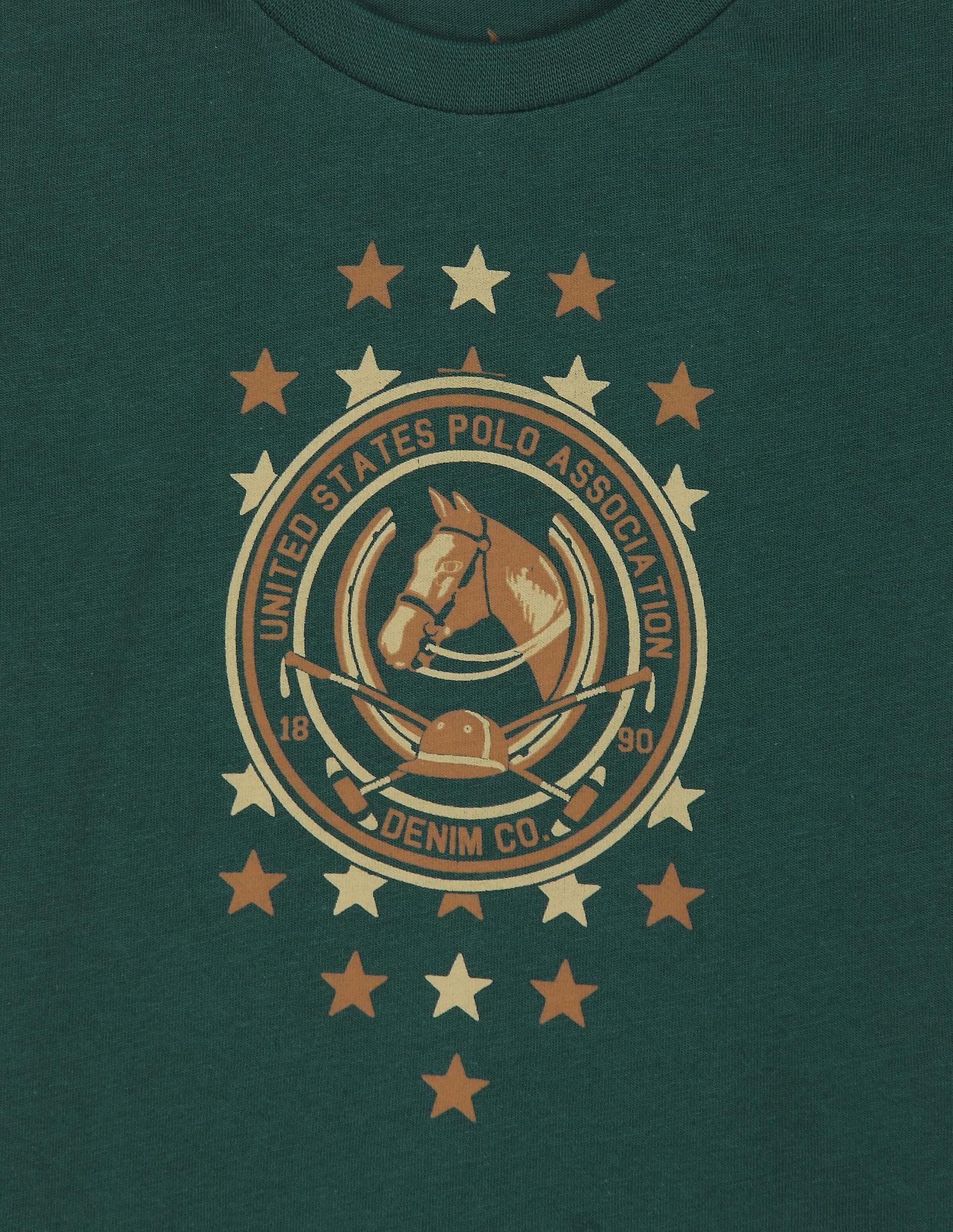 Pure Cotton Brand Print T-Shirt Dark Green - U.S. POLO ASSN. | Large