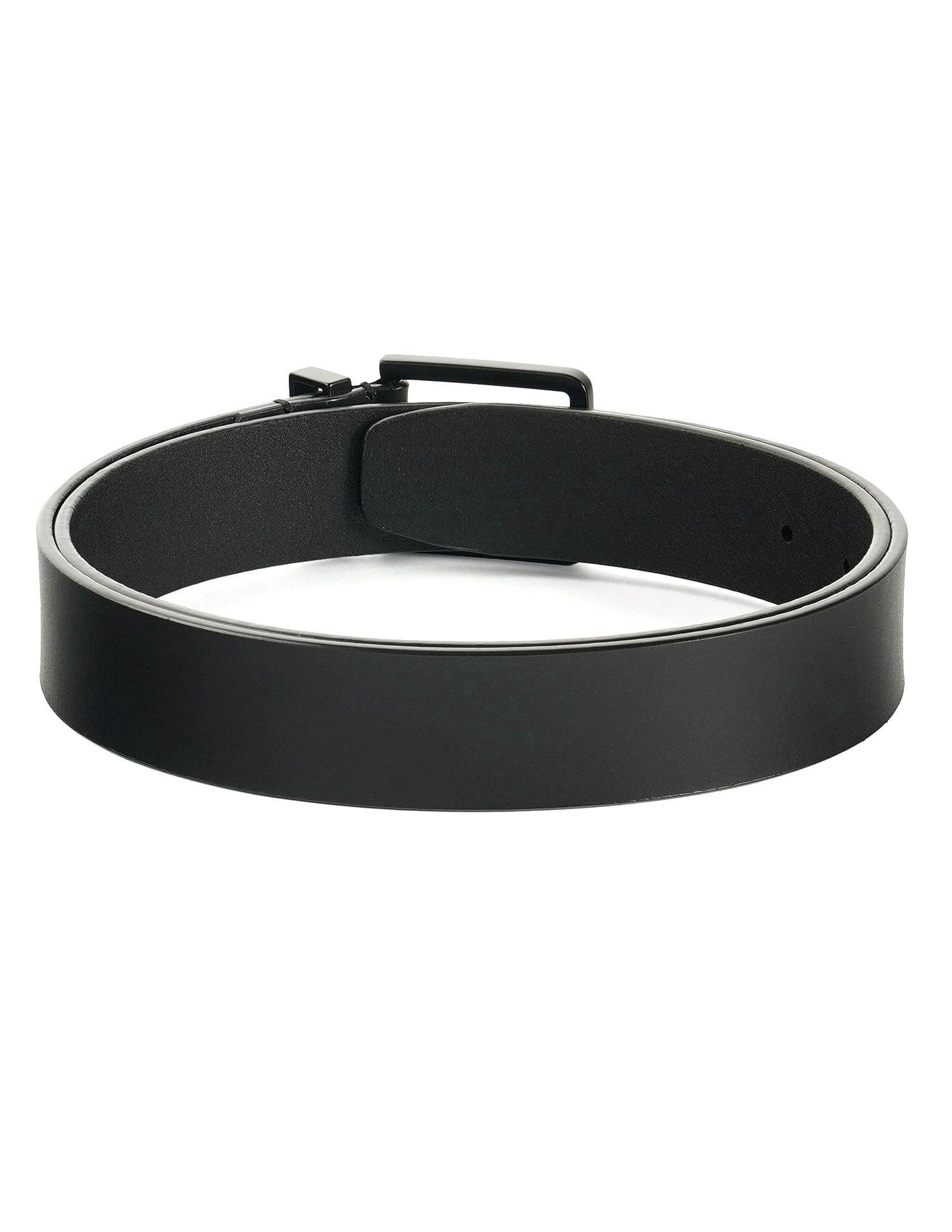 Men Black Trento Solid Leather Belt Black - U.S. POLO ASSN. | Large