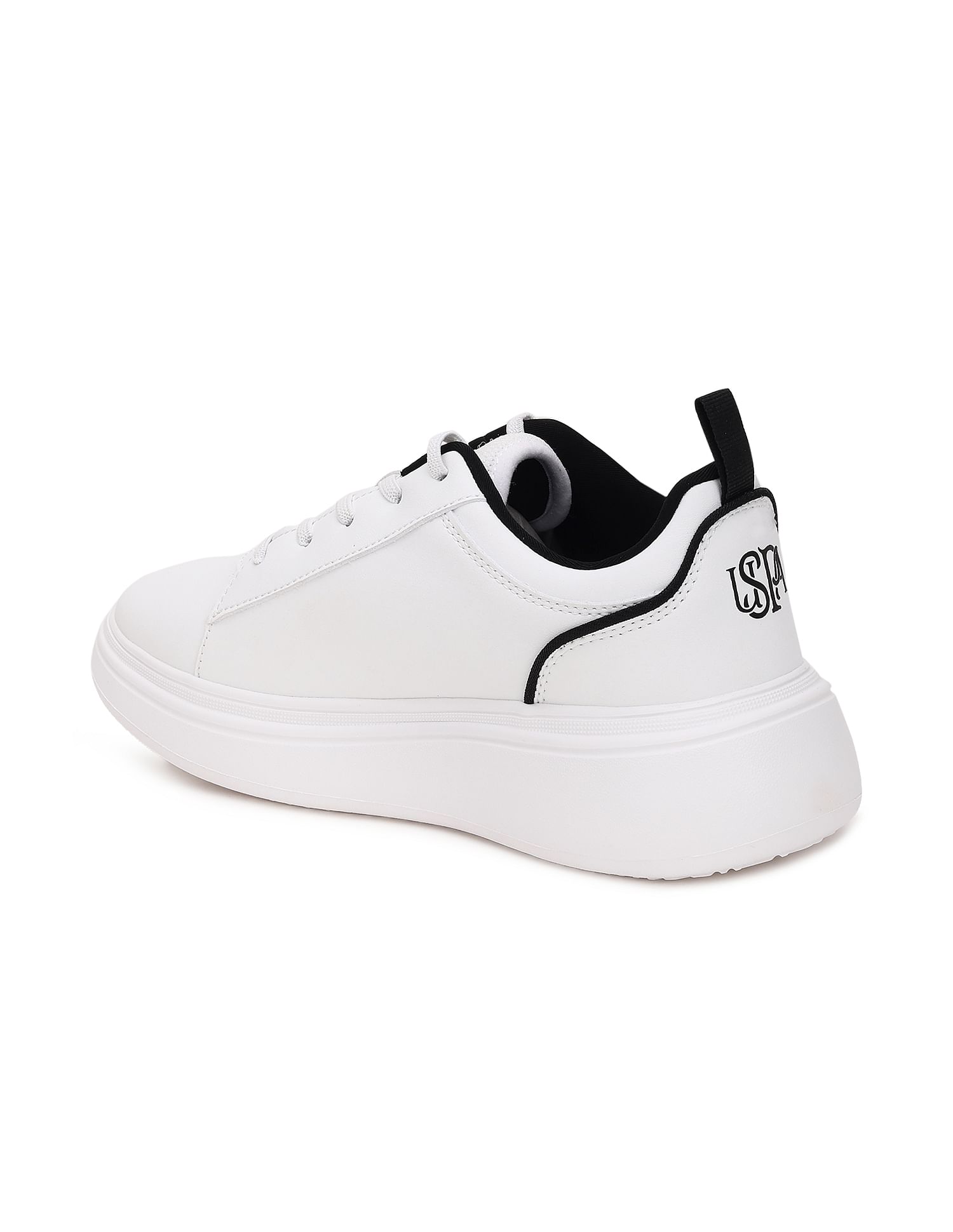 Women Brand Tape Lianna Sneakers White and Black - U.S. POLO ASSN. | Large