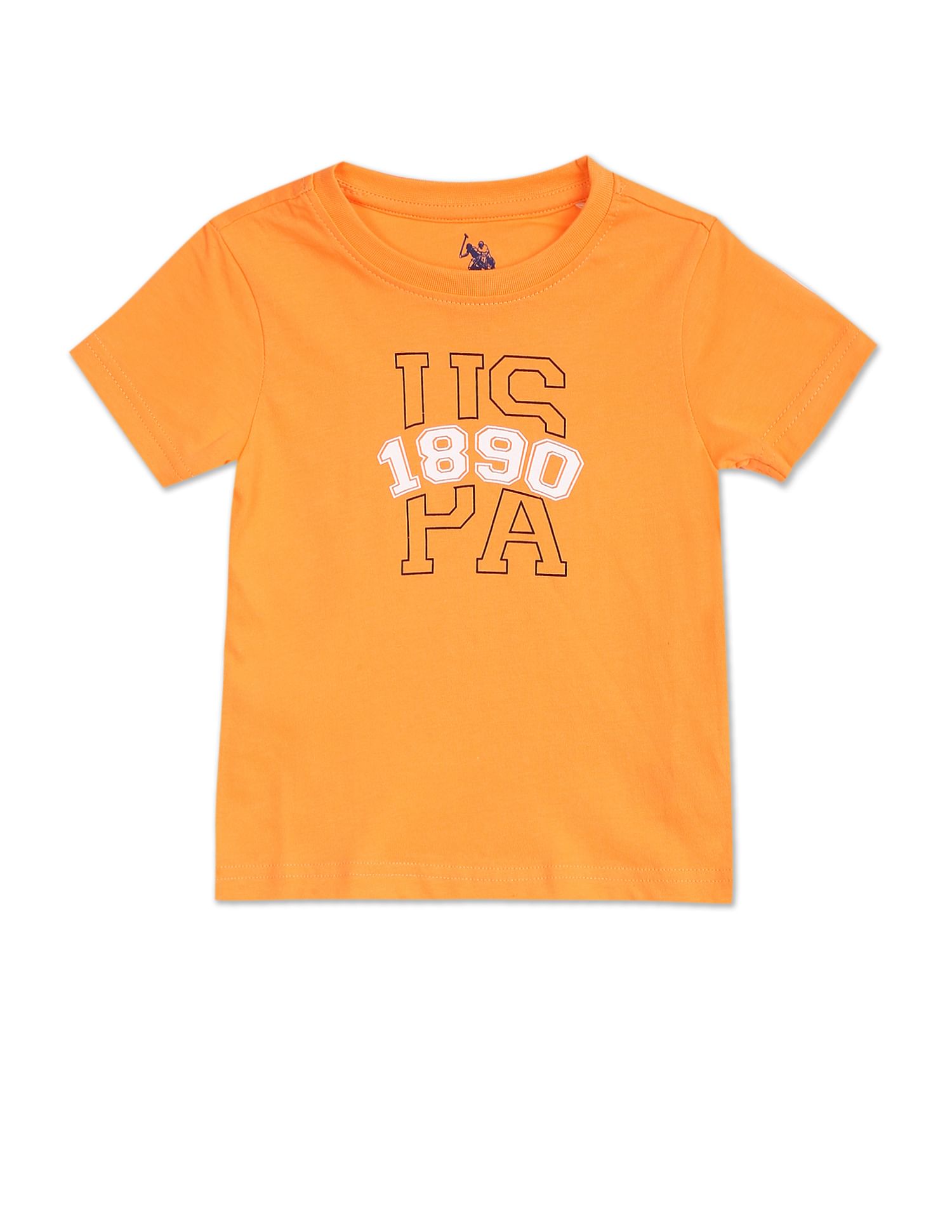 Brand Print Cotton Set Orange - U.S. POLO ASSN. | Large