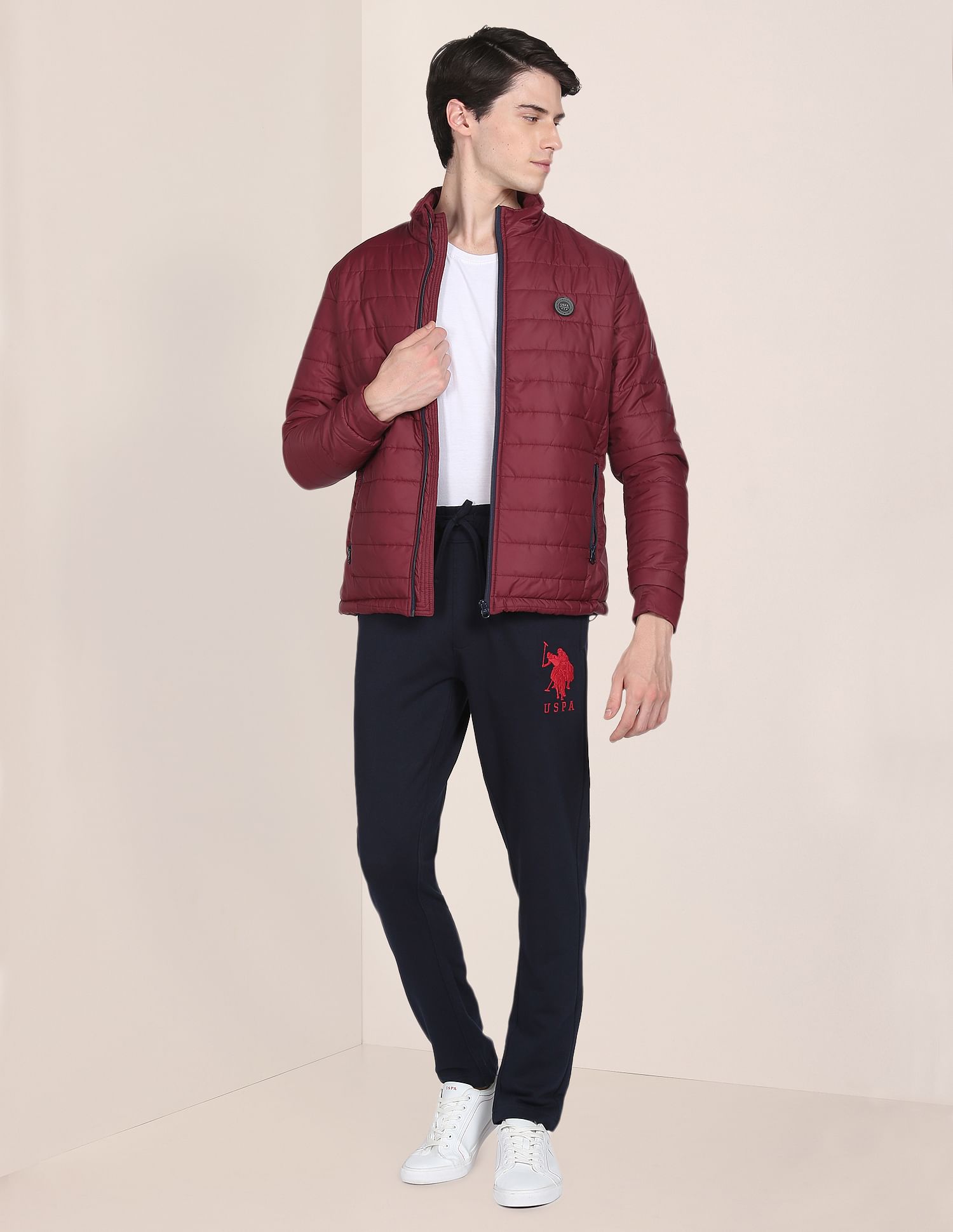 Mid Rise Solid Track Pants Navy - U.S. POLO ASSN. | Large