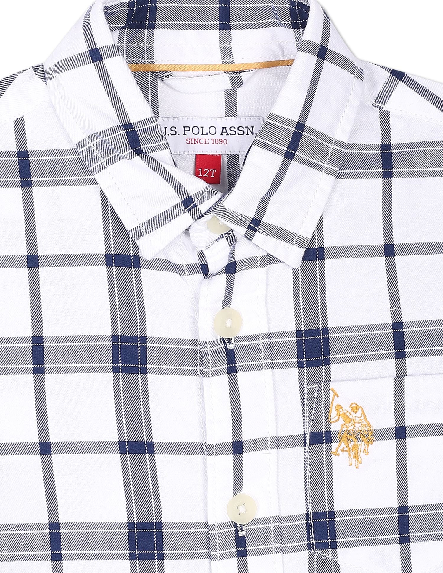 Outdoor Check Twill Shirt White - U.S. POLO ASSN. | Large