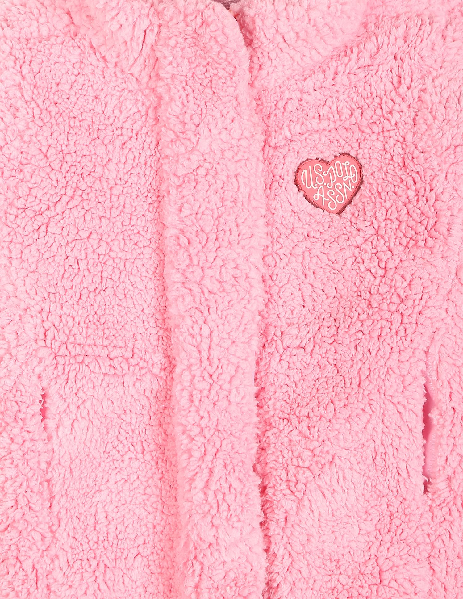 Solid Sherpa Jacket Bubblegum Pink - U.S. POLO ASSN. | Large