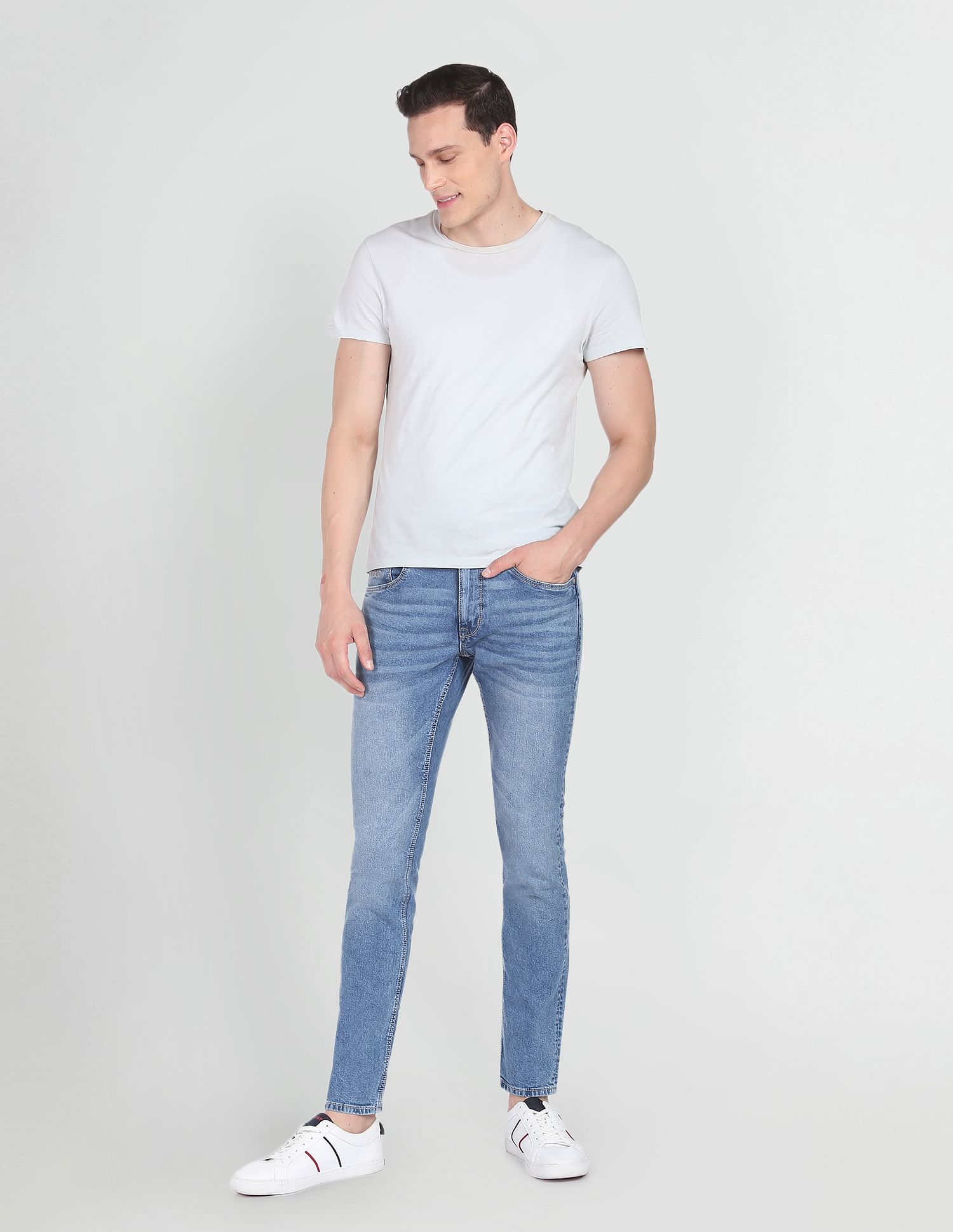 Stone Wash Brandon Slim Tapered Fit Jeans Blue - U.S. Polo Assn. India | Large