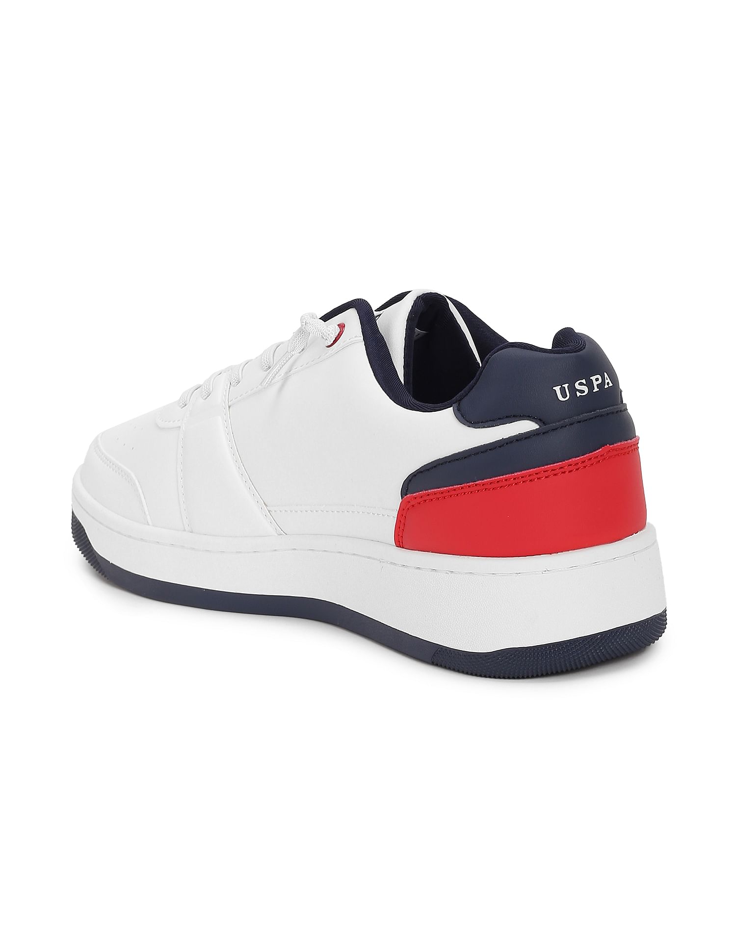 Men Finn Perforated Sneakers White - U.S. Polo Assn. India | Large