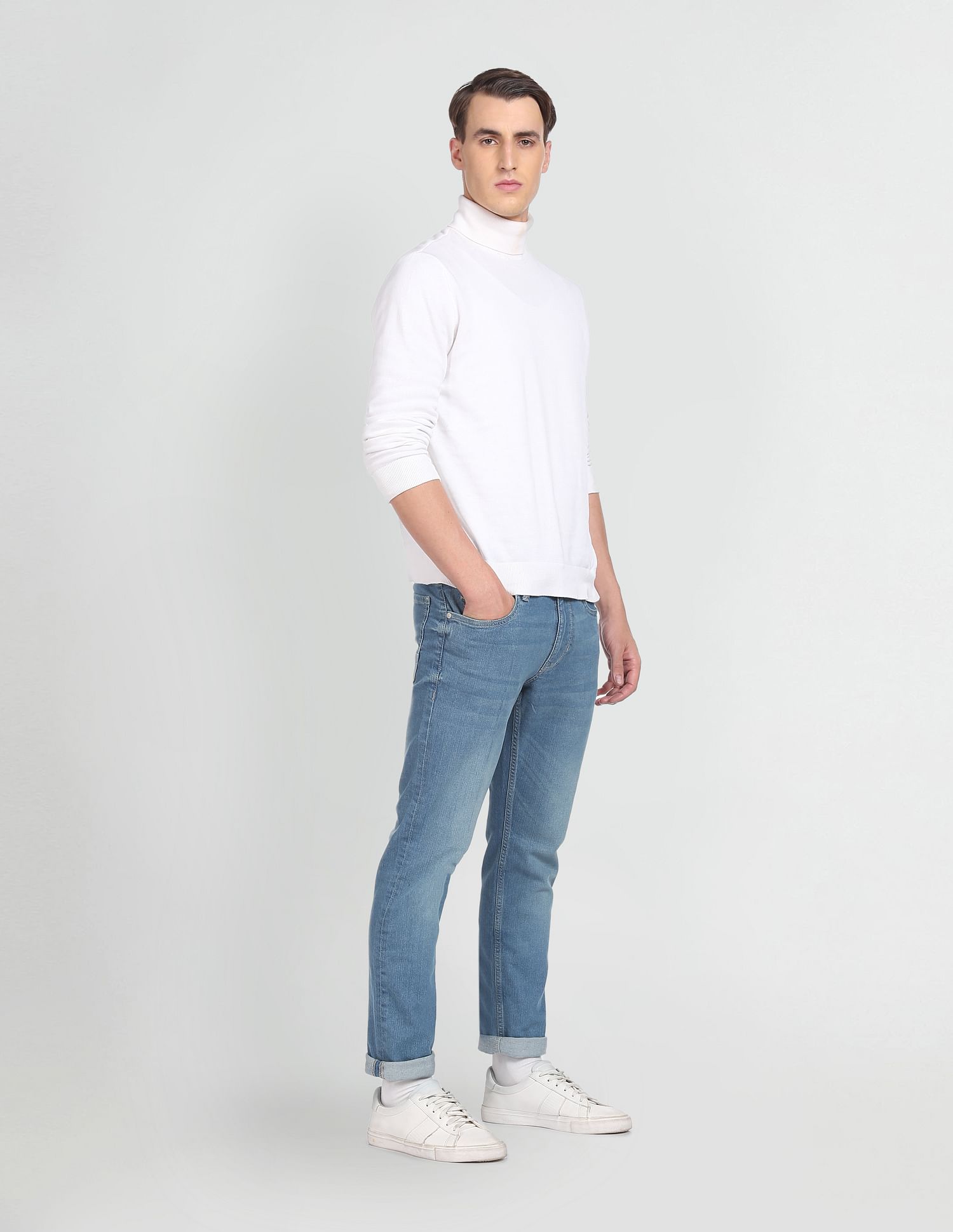 Mid Rise Brandon Slim Tapered Fit Jeans Blue - U.S. Polo Assn. India | Large