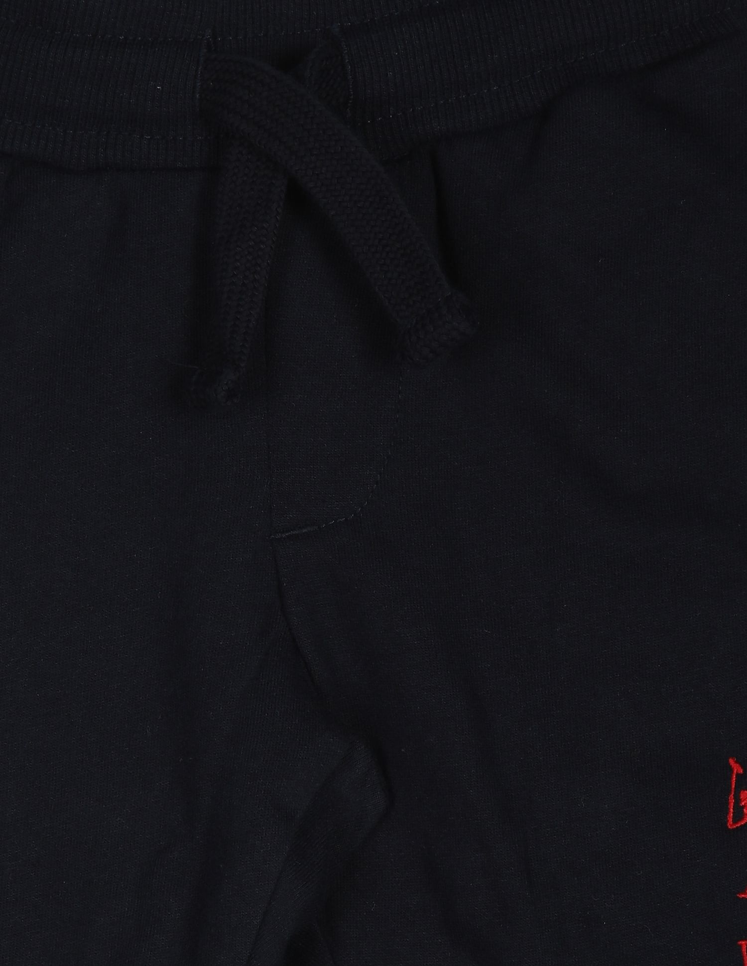 Boys Navy Embroidered Logo Solid Cotton Joggers Navy - U.S. Polo Assn. India | Large