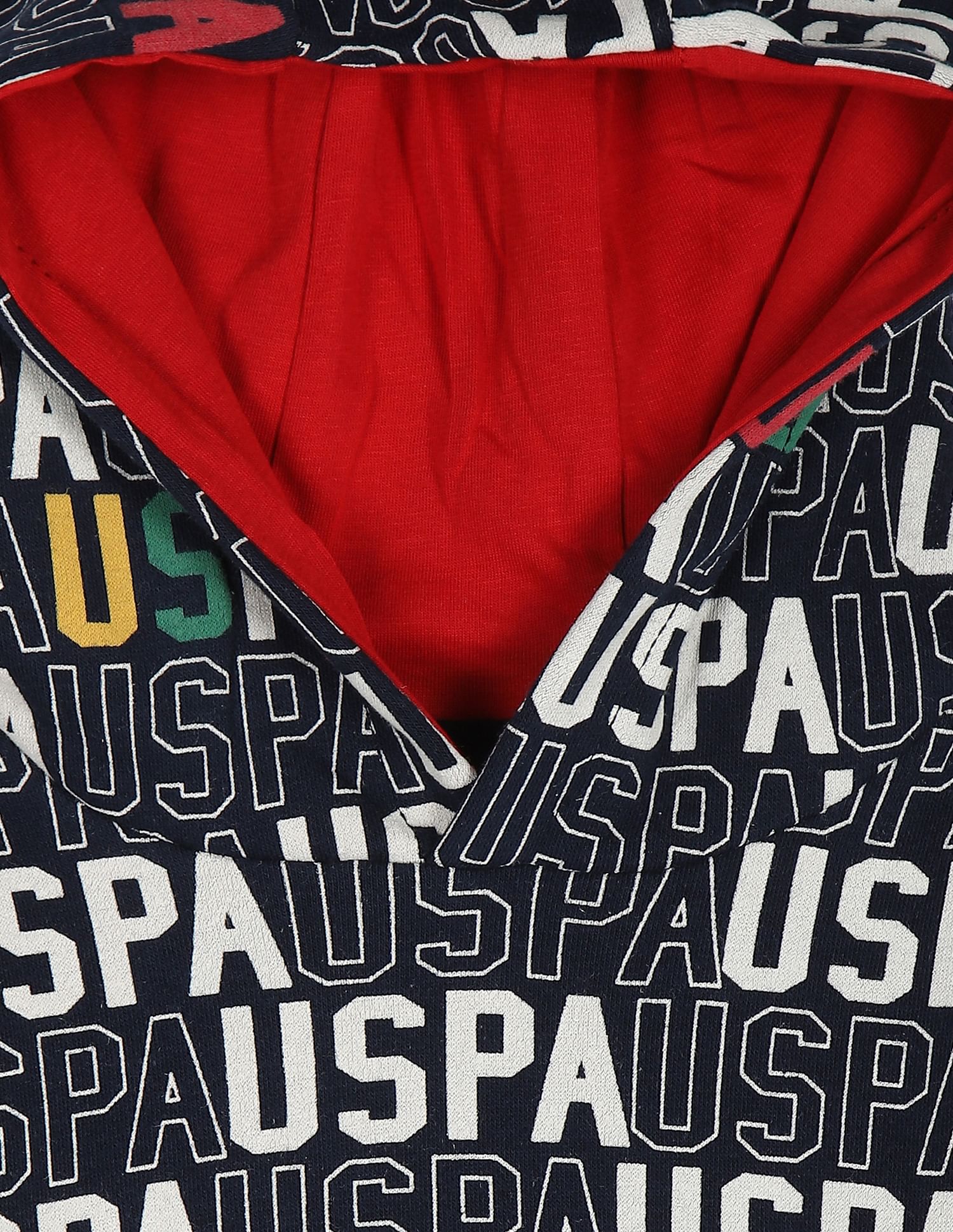 Brand Print Hooded Sweatshirt Navy - U.S. POLO ASSN. | Large