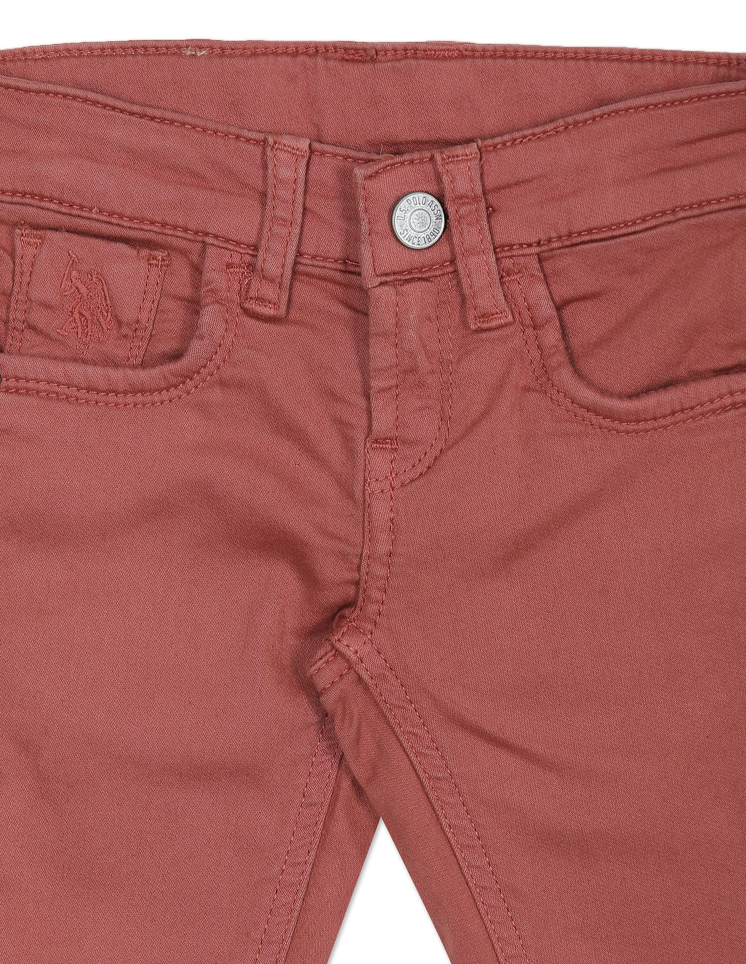 Slim Fit Dyed Jeans Rust - U.S. POLO ASSN. | Large