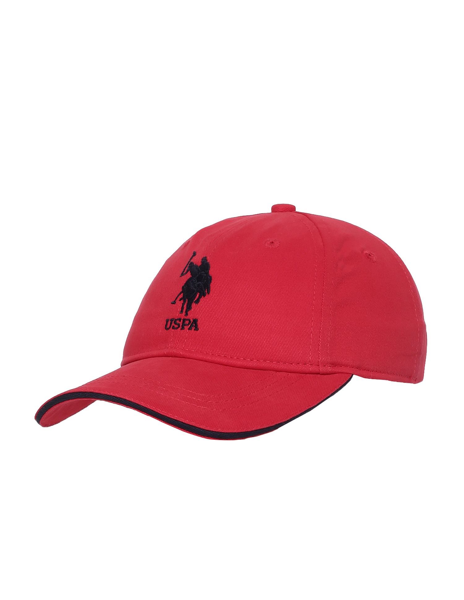 Unisex Kids Cotton Solid Toldeo Cap Red - U.S. POLO ASSN. | Large