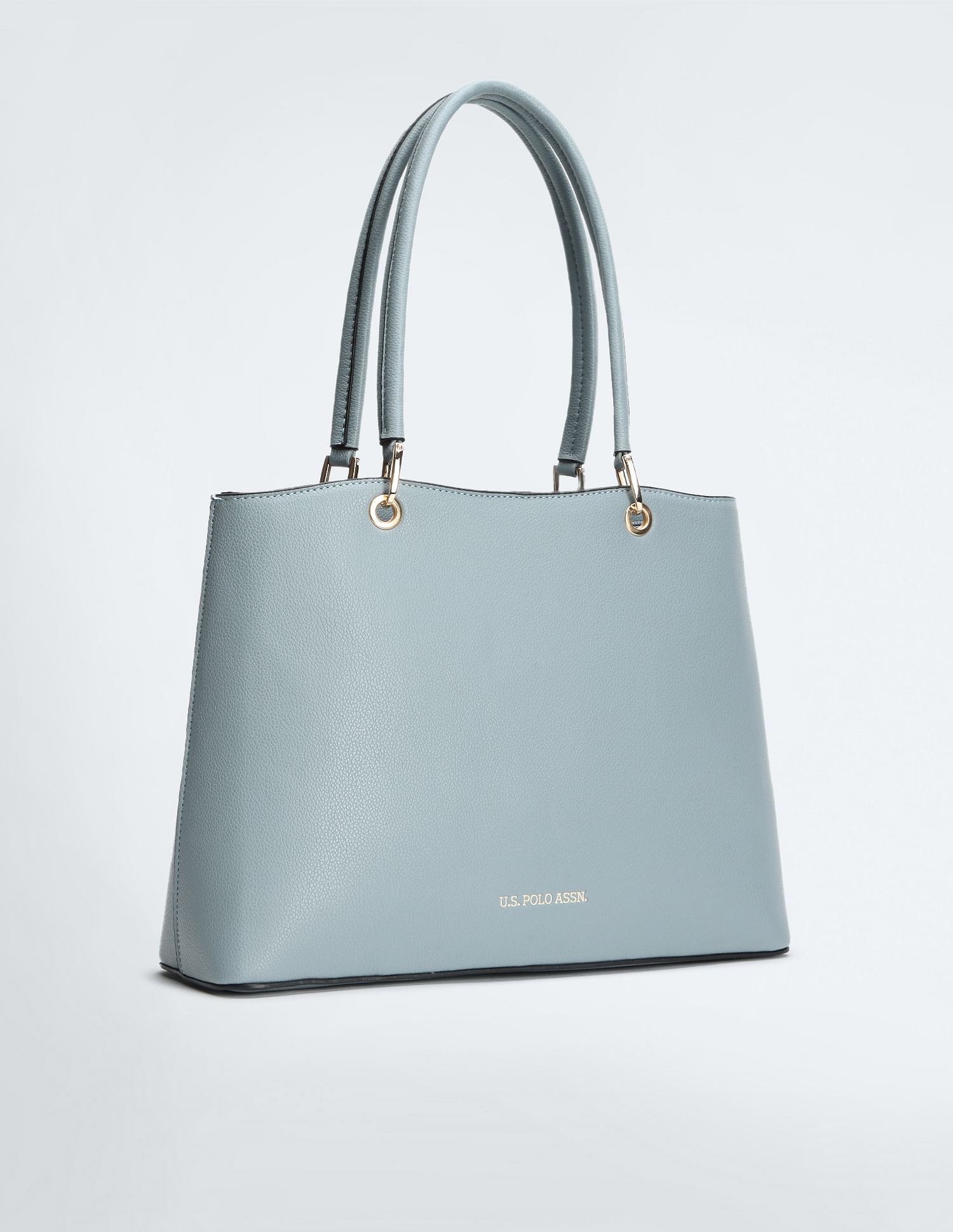 Minimal Structured Hang Bag Light Blue - U.S. POLO ASSN. | Large