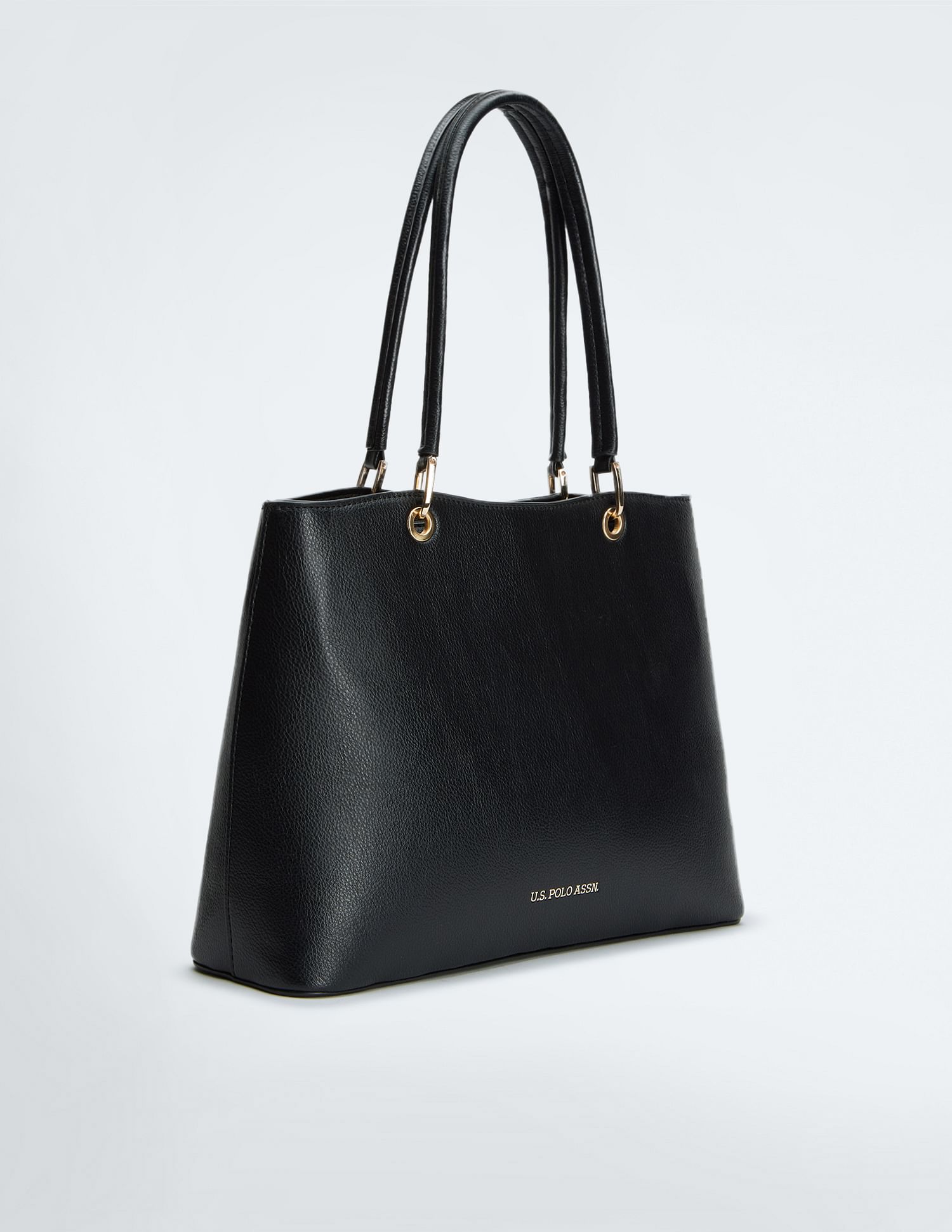 Minimal Structured Hang Bag Black - U.S. POLO ASSN. | Large