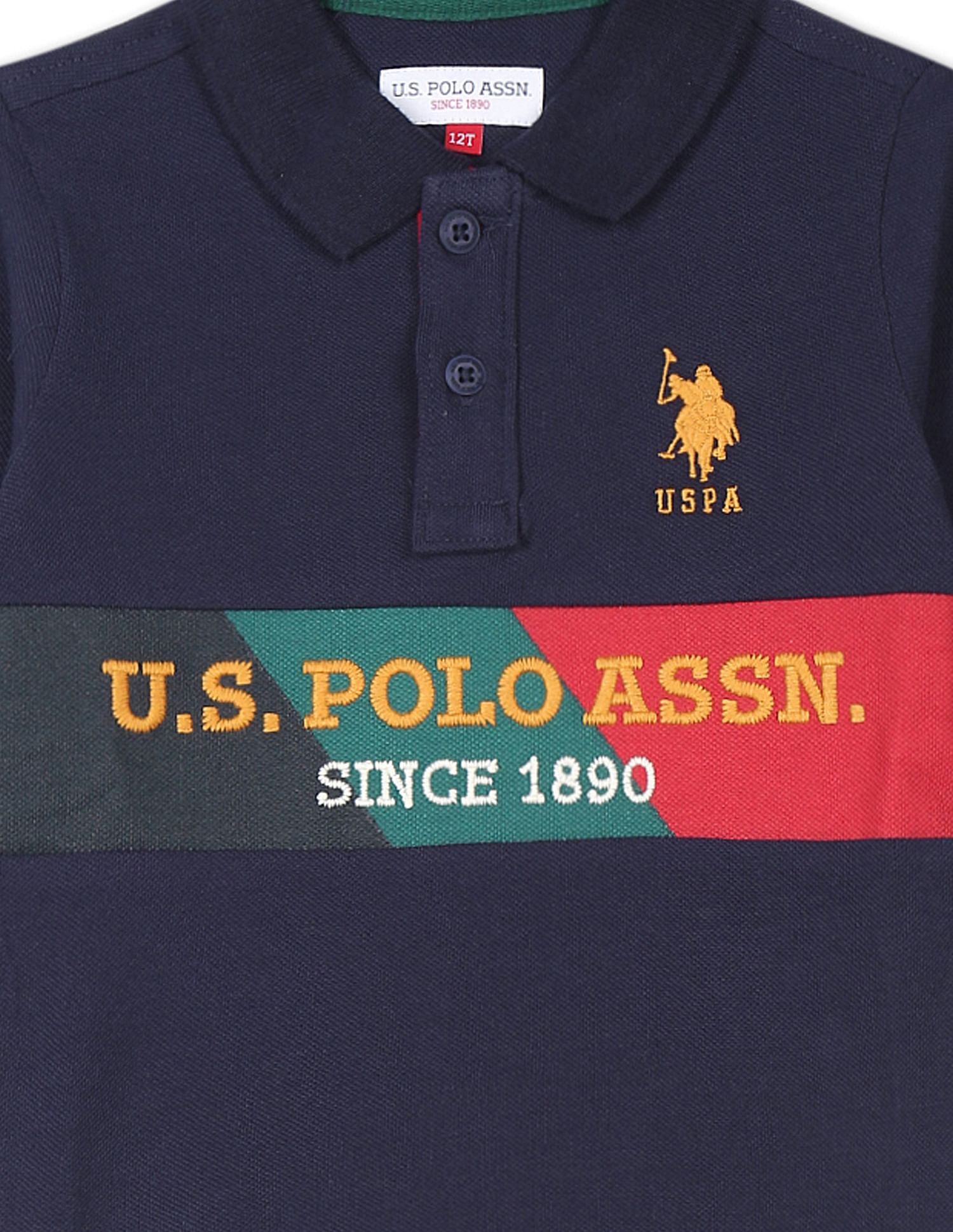 Long Sleeve Logo Polo Shirt Navy - U.S. Polo Assn. India | Large