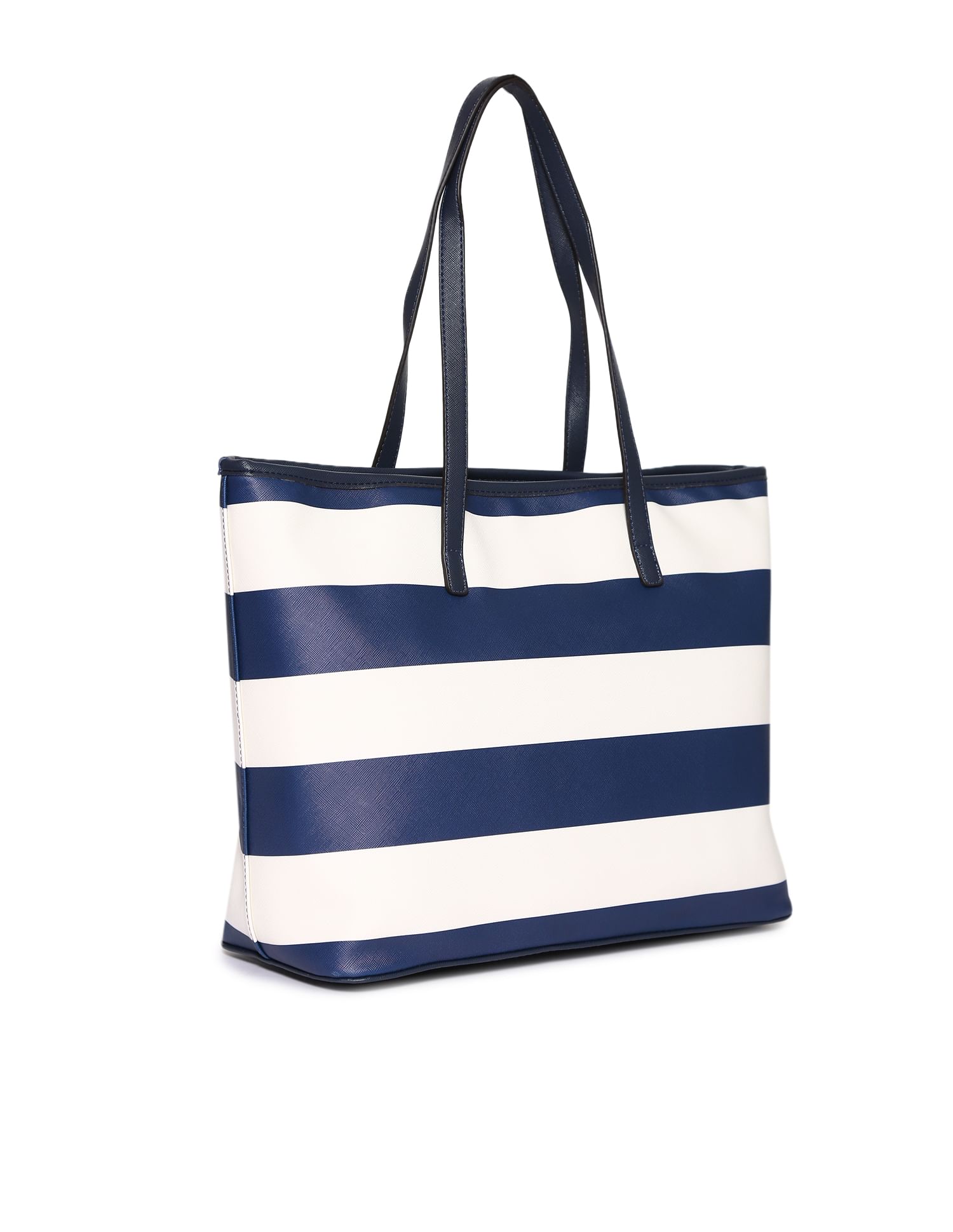 Striped Tote Bag Navy and White - U.S. POLO ASSN. | Large