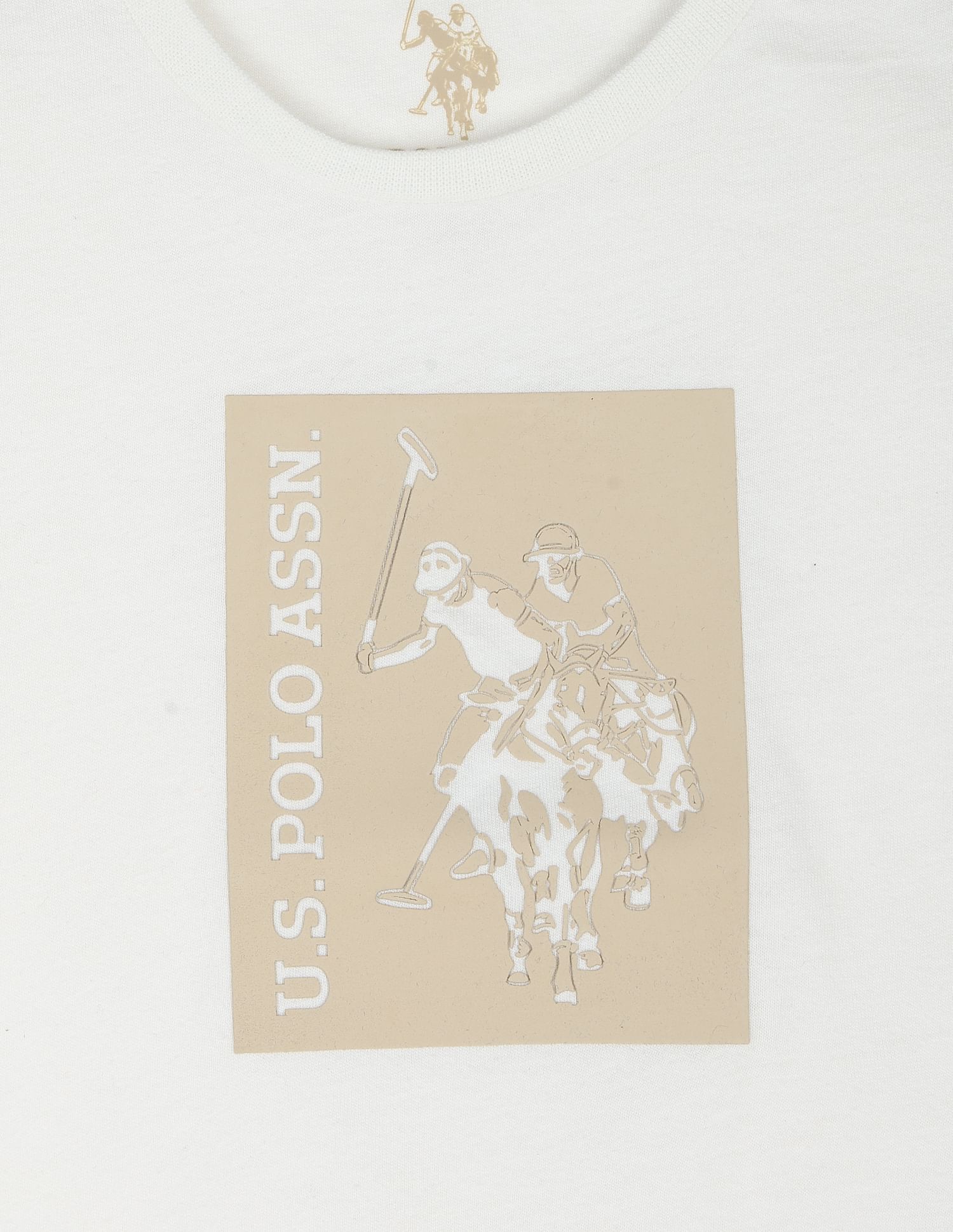 Iconic Flock Print T-Shirt White - U.S. POLO ASSN. | Large