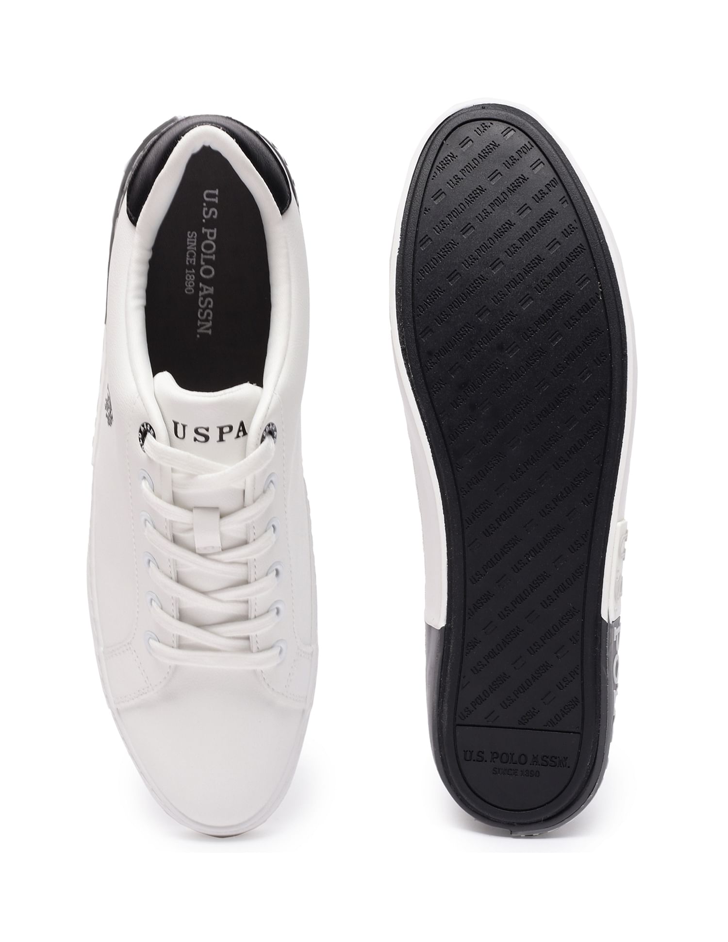 Men Central Lacing Solid Planal Sneakers Grey - U.S. Polo Assn. India | Large