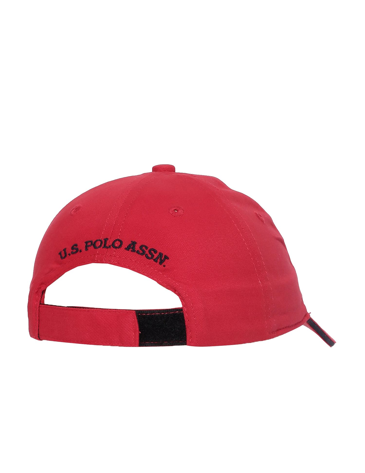Unisex Kids Cotton Solid Toldeo Cap Red - U.S. POLO ASSN. | Large