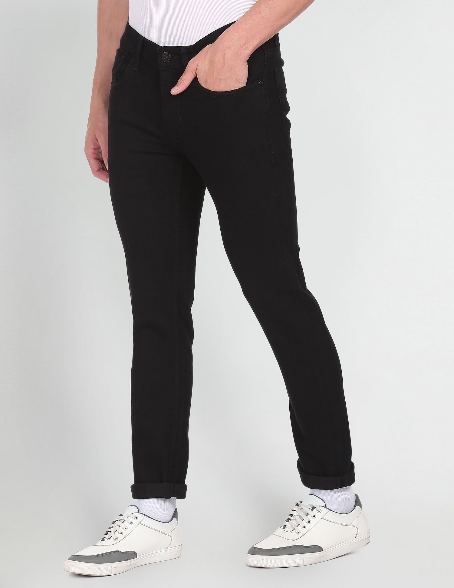 Regallo Skinny Fit Clean Look Jeans Black - U.S. POLO ASSN. | Large