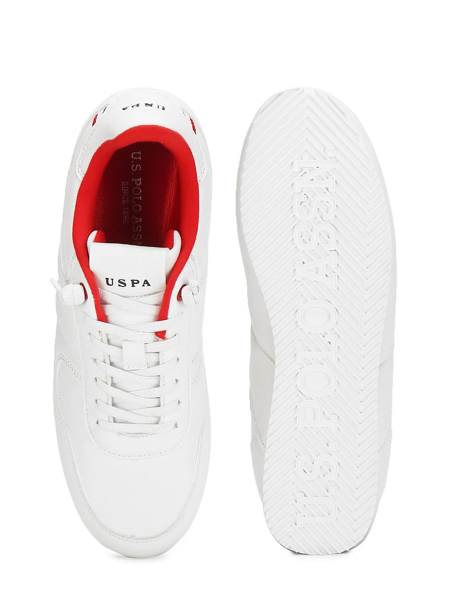 Lace Up Solid Sorrento 2.0 Sneakers White - U.S. Polo Assn. India | Large