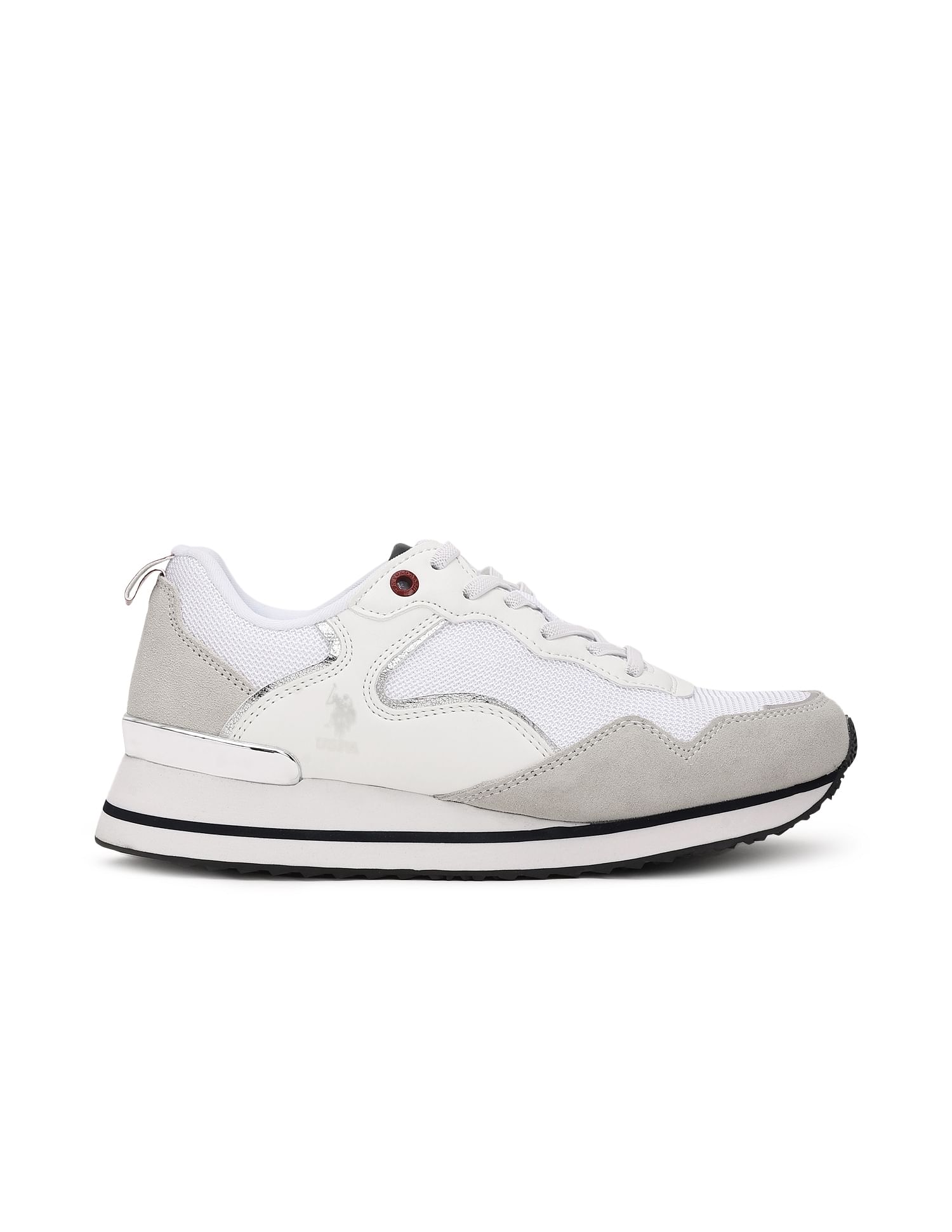 Women Metallic Zoe Sneakers White - U.S. Polo Assn. India | Large