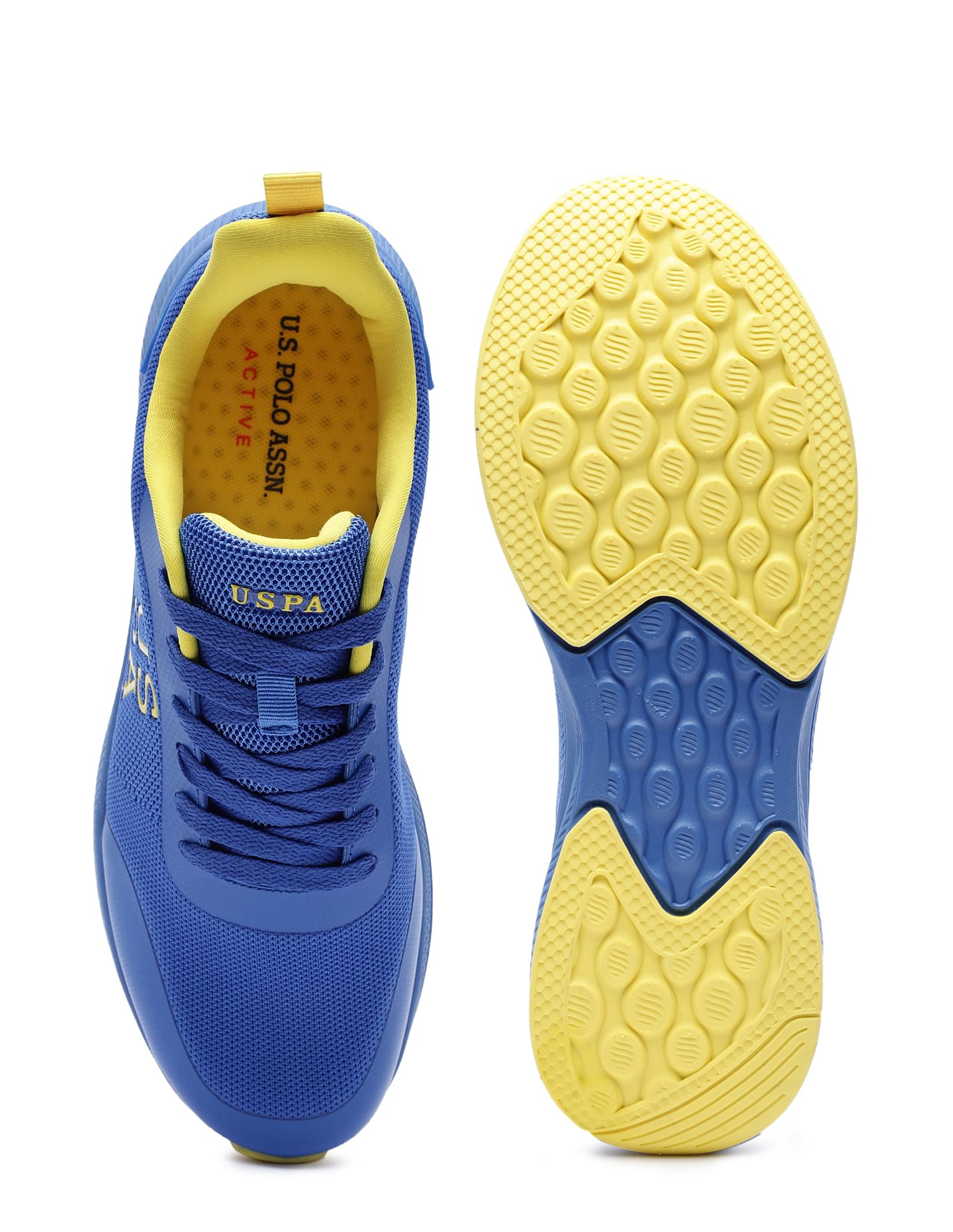 Men Lace Up Mesh Tanole Sneakers Blue - U.S. Polo Assn. India | Large