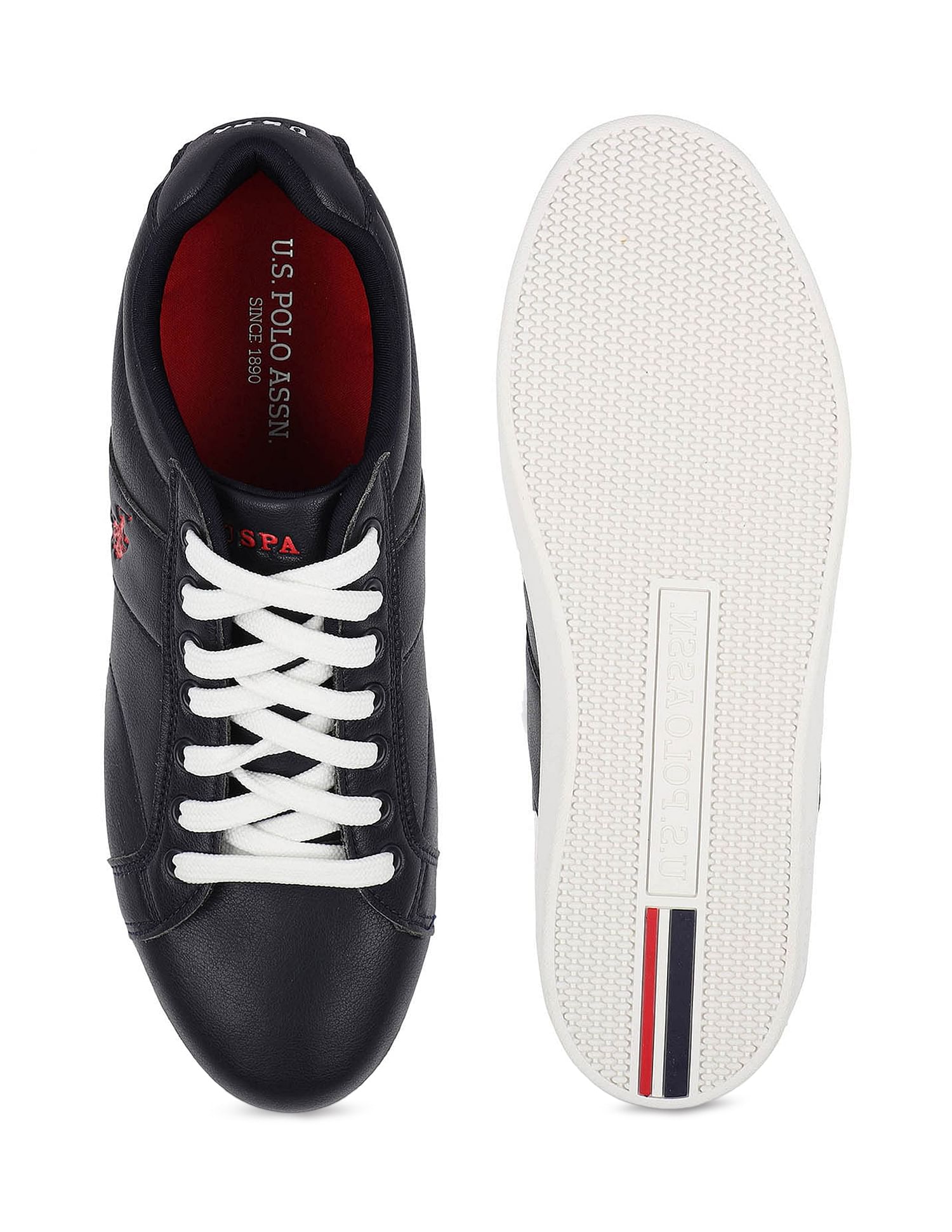 Men Panelled Lace Up Salvin 2.0 Sneakers Navy - U.S. POLO ASSN. | Large