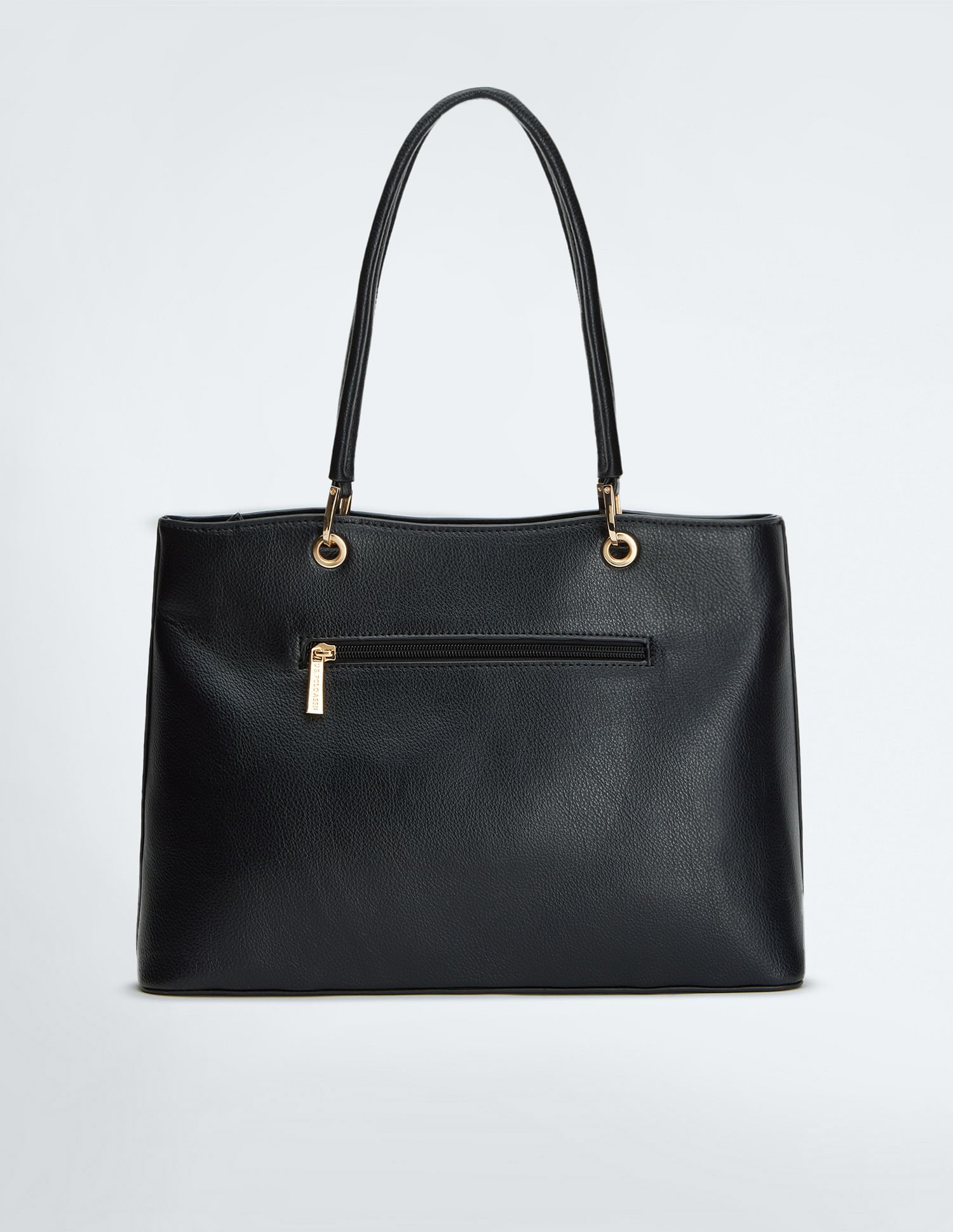 Minimal Structured Hang Bag Black - U.S. POLO ASSN. | Large