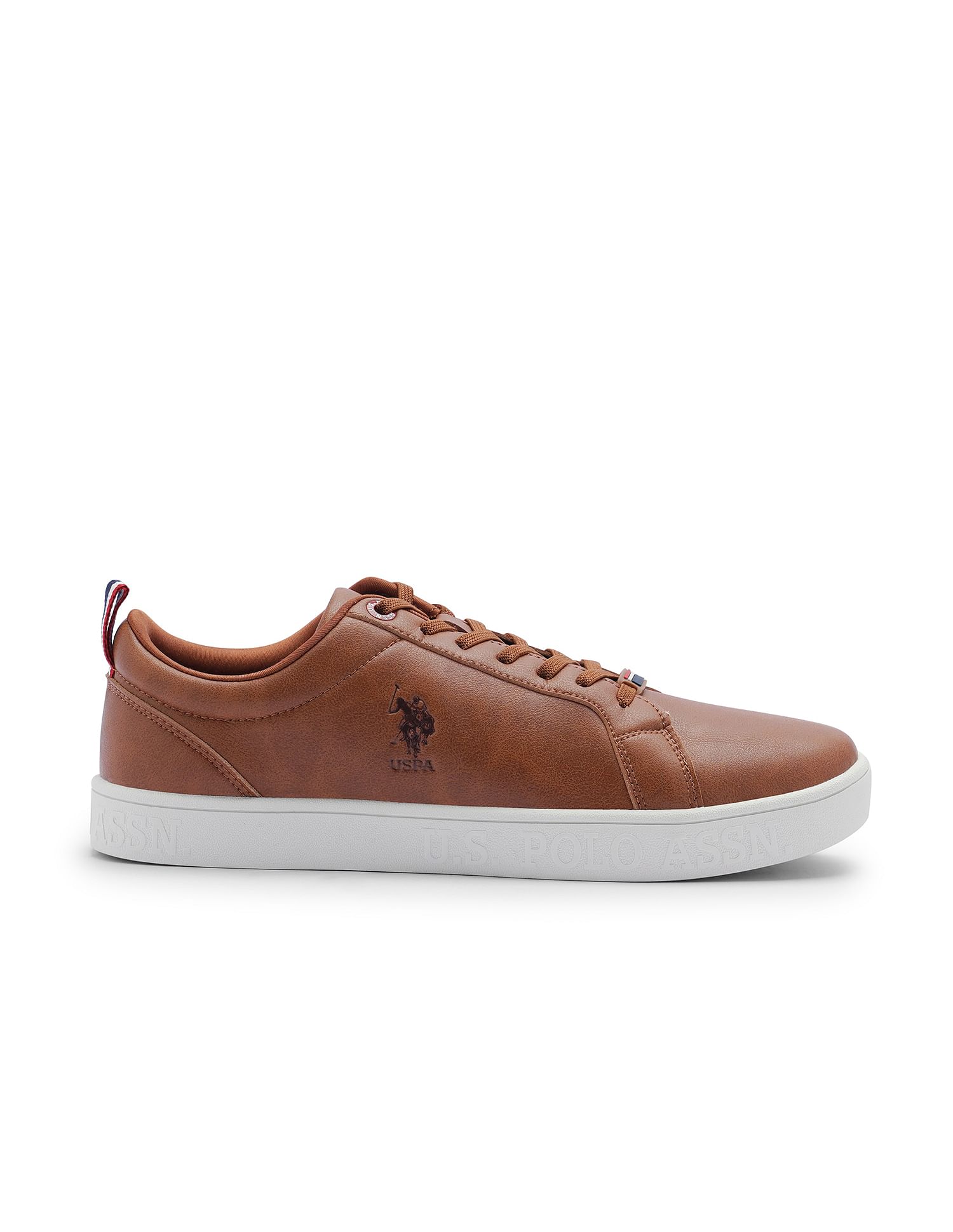 Men High Peel Pu Dorit Lace Up Sneakers Tan - U.S. Polo Assn. India | Large