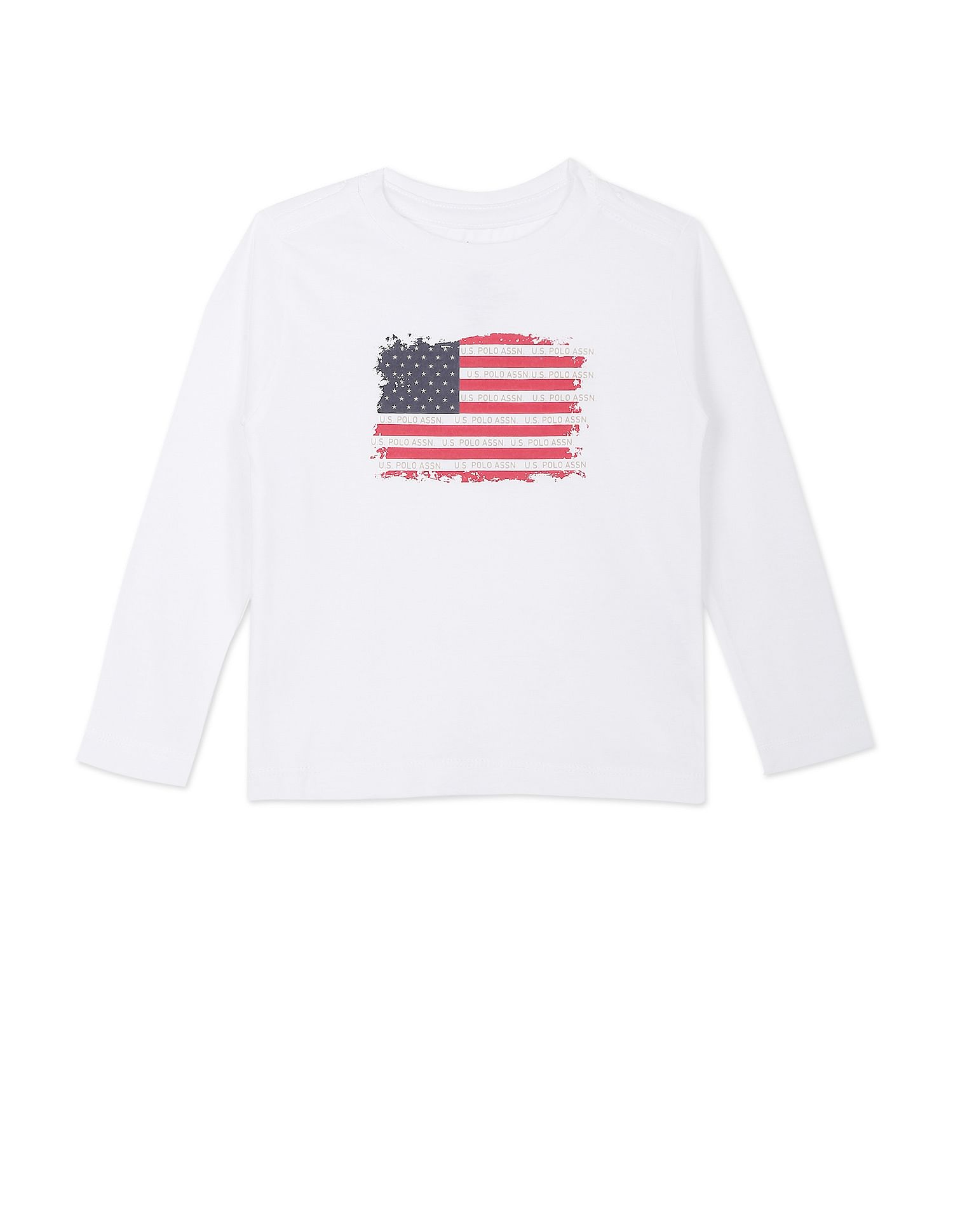 Crew Neck Brand Print T-Shirt - Pack Of 2 White and Red - U.S. POLO ASSN. | Large