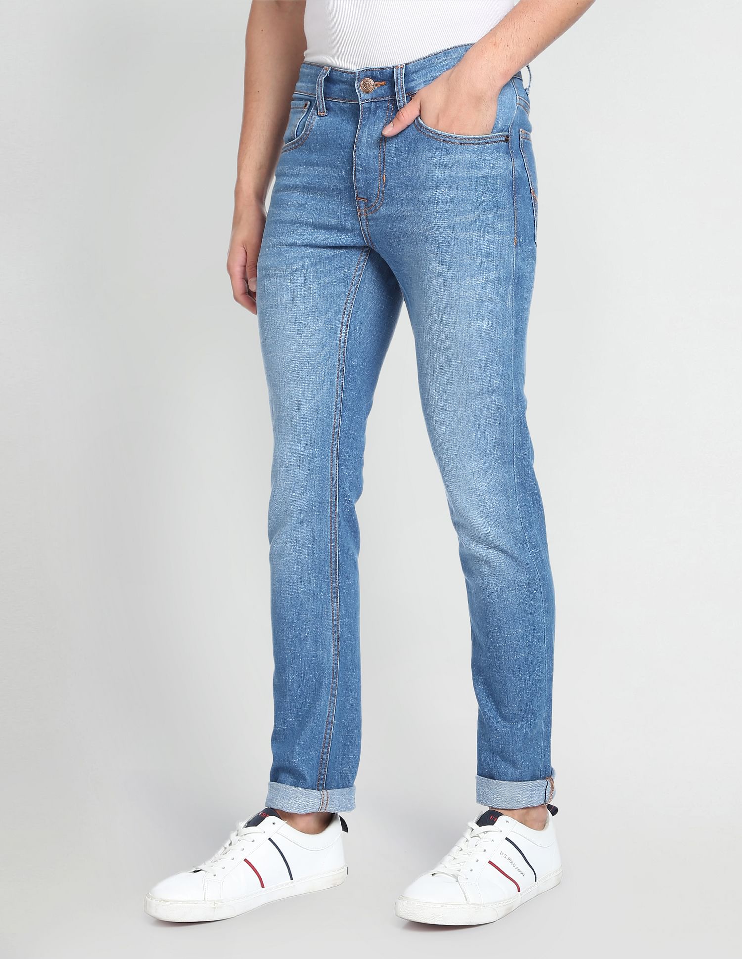 Regallo Skinny Fit Stone Wash Jeans – U.S. Polo Assn. India