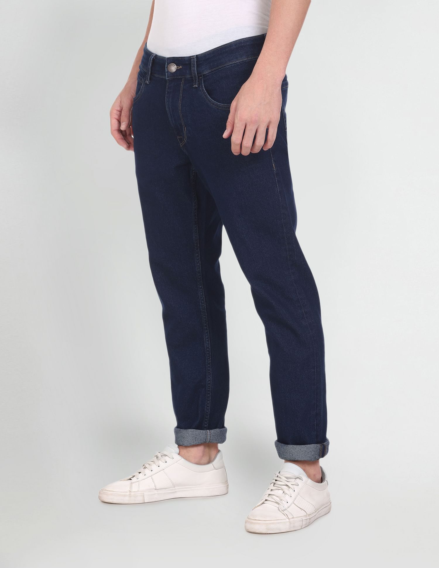 Brandon Slim Tapered Fit Dark Wash Jeans Blue - U.S. POLO ASSN. | Large