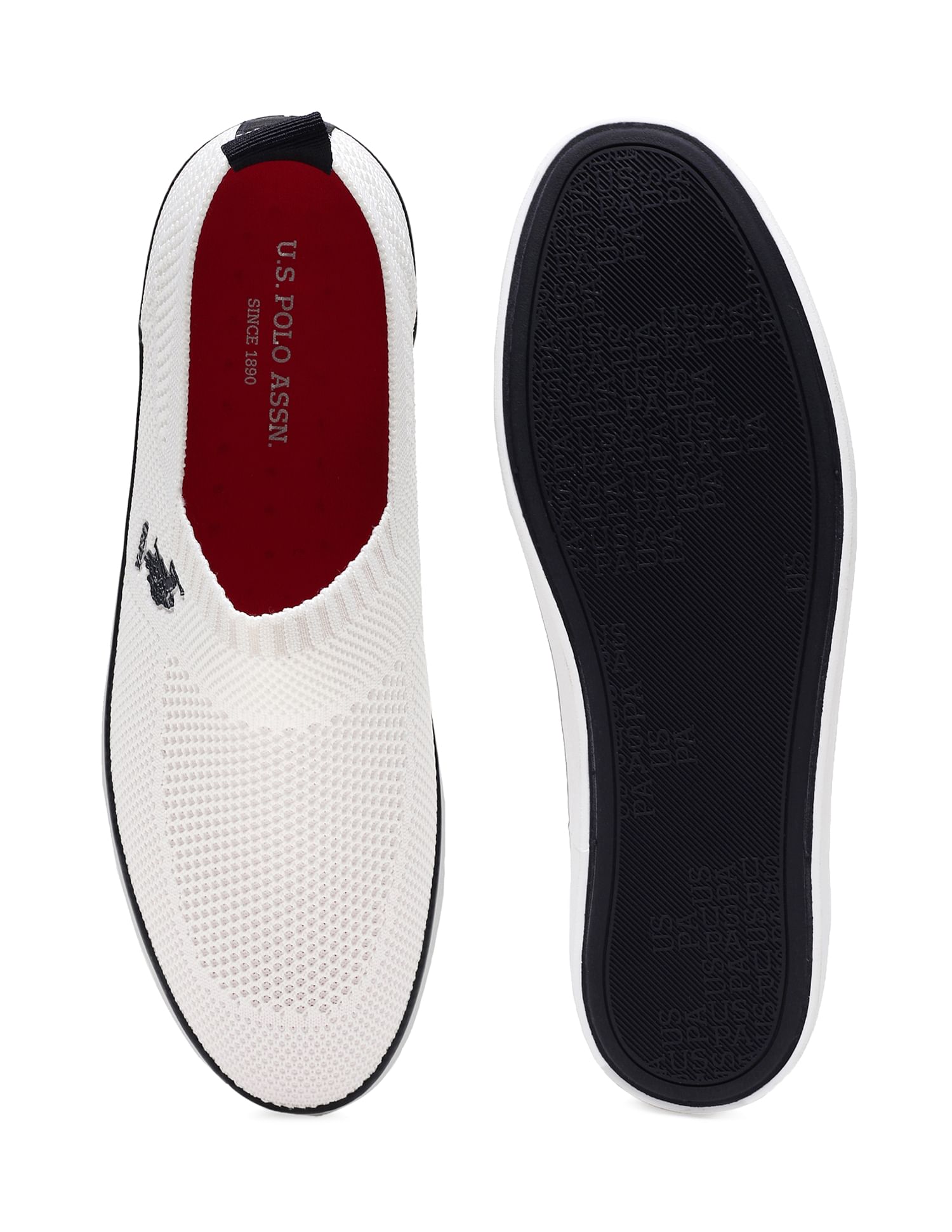 Men Knit Octavia 2.0 Slip On Shoes Off-White - U.S. Polo Assn. India | Large