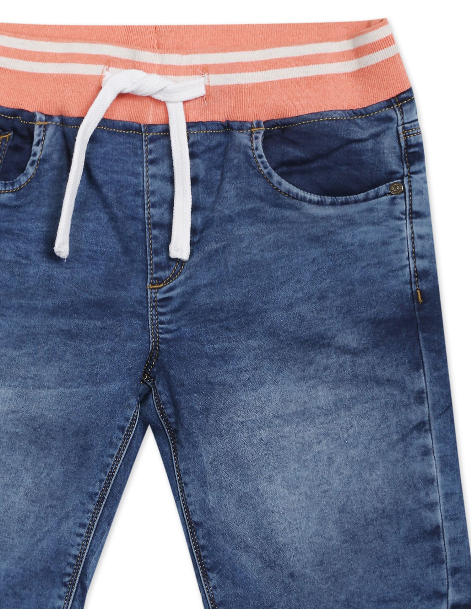 Drawstring Waist Washed Denim Shorts Dark Blue - U.S. POLO ASSN. | Large