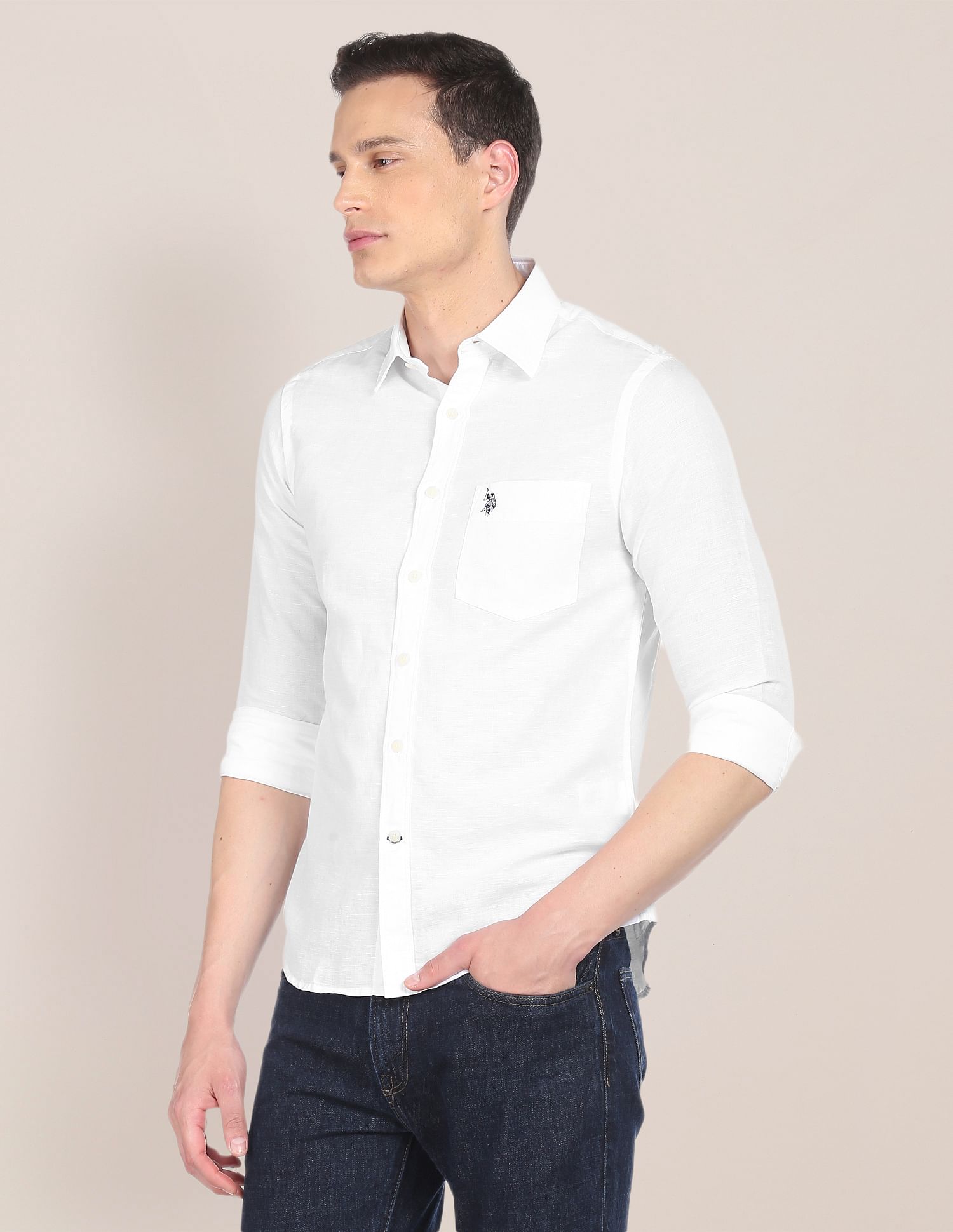 Patch Pocket Solid Shirt – U.S. Polo Assn. India