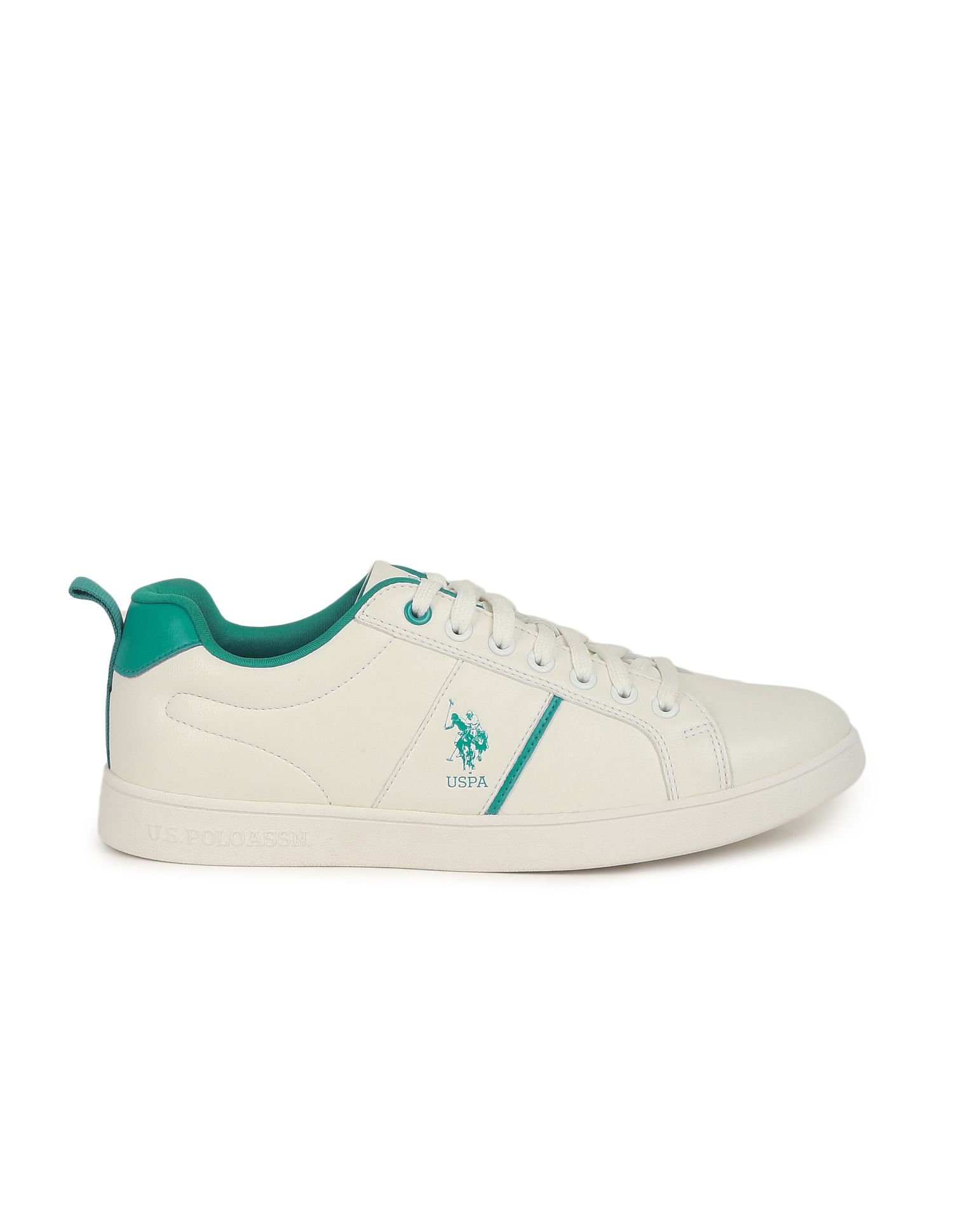 Men Lace Up Panelled Salvador 3.0 Sneakers White - U.S. Polo Assn. India | Large