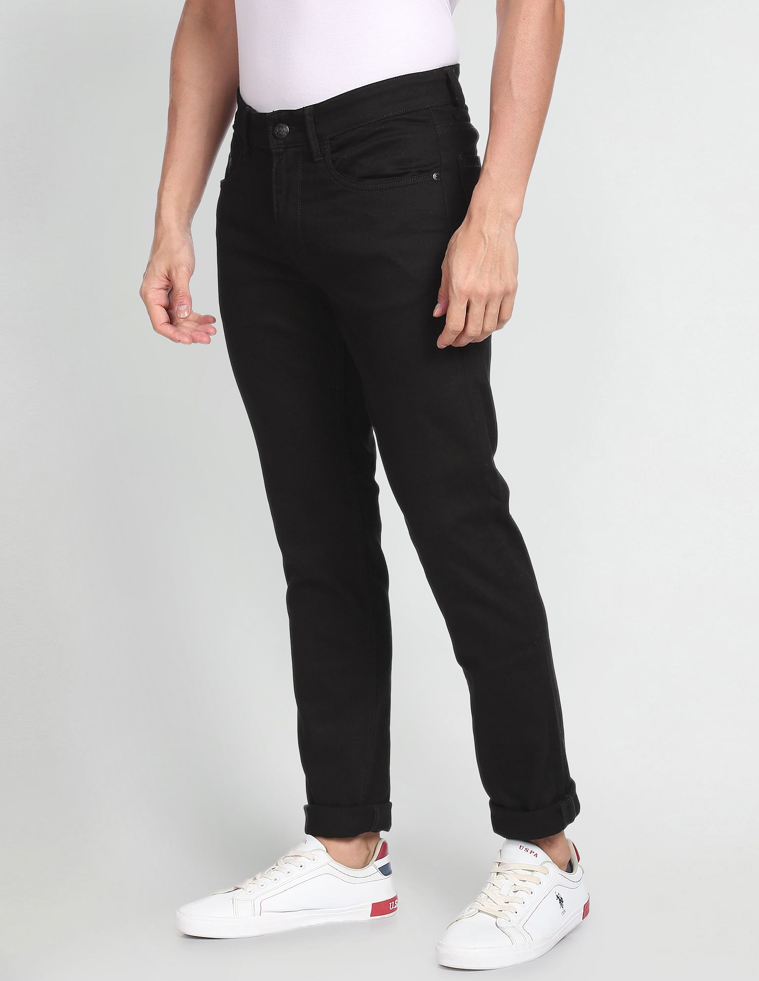 Brandon Slim Tapered Authentic Jeans Black - U.S. POLO ASSN. | Large