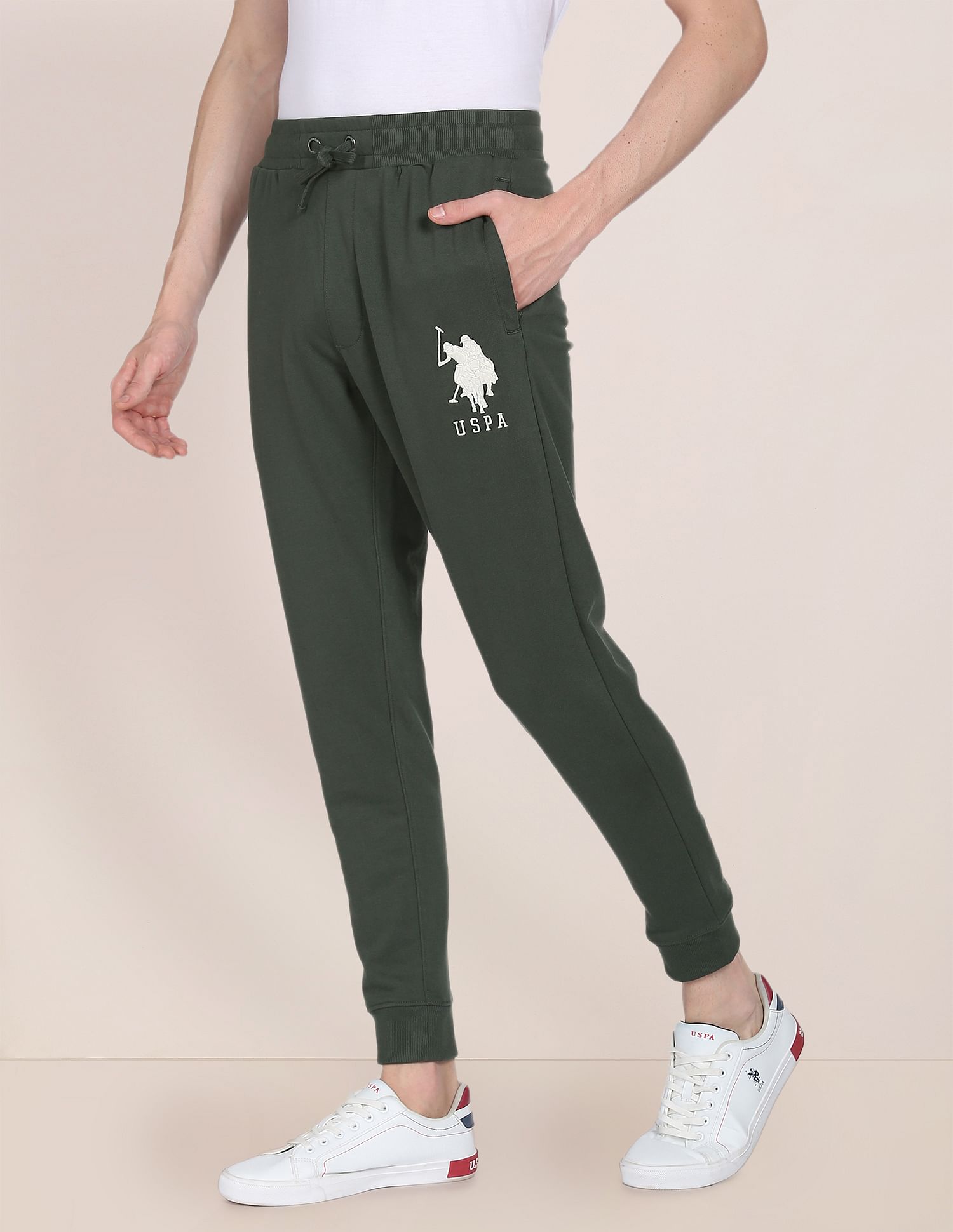 Mid Rise Logo Joggers Olive - U.S. POLO ASSN. | Large