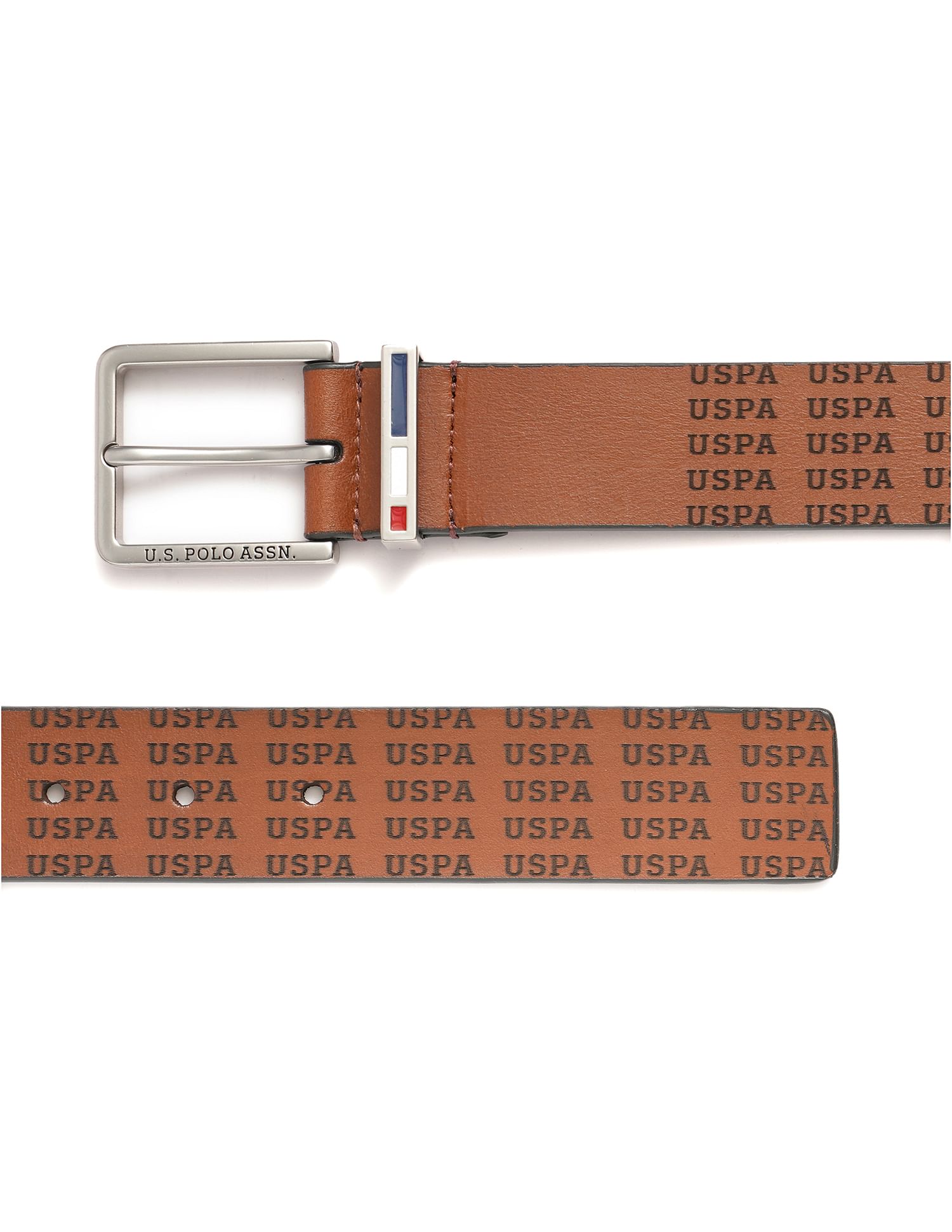Leather Casual Belt Tan - U.S. POLO ASSN. | Large