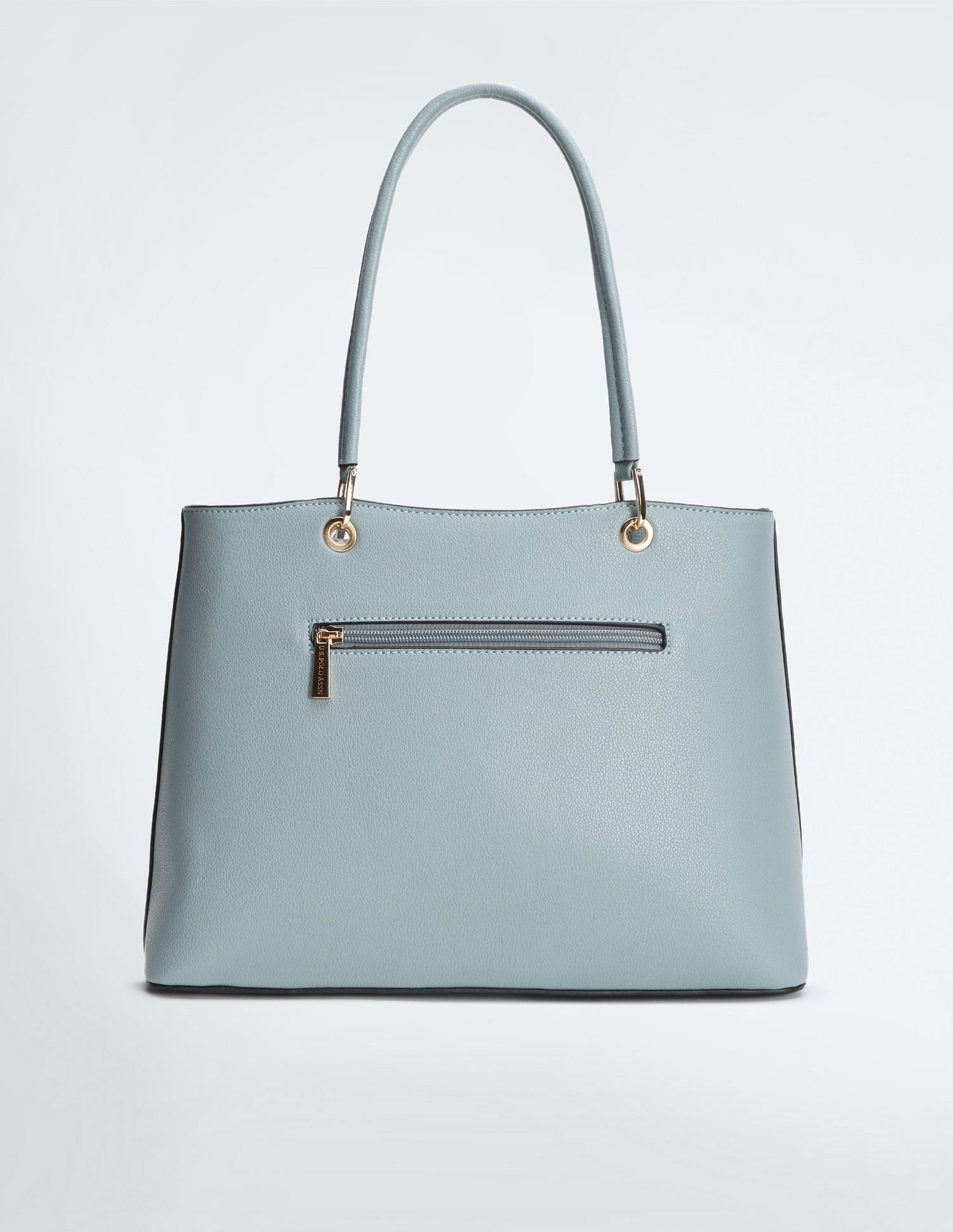 Minimal Structured Hang Bag Light Blue - U.S. POLO ASSN. | Large