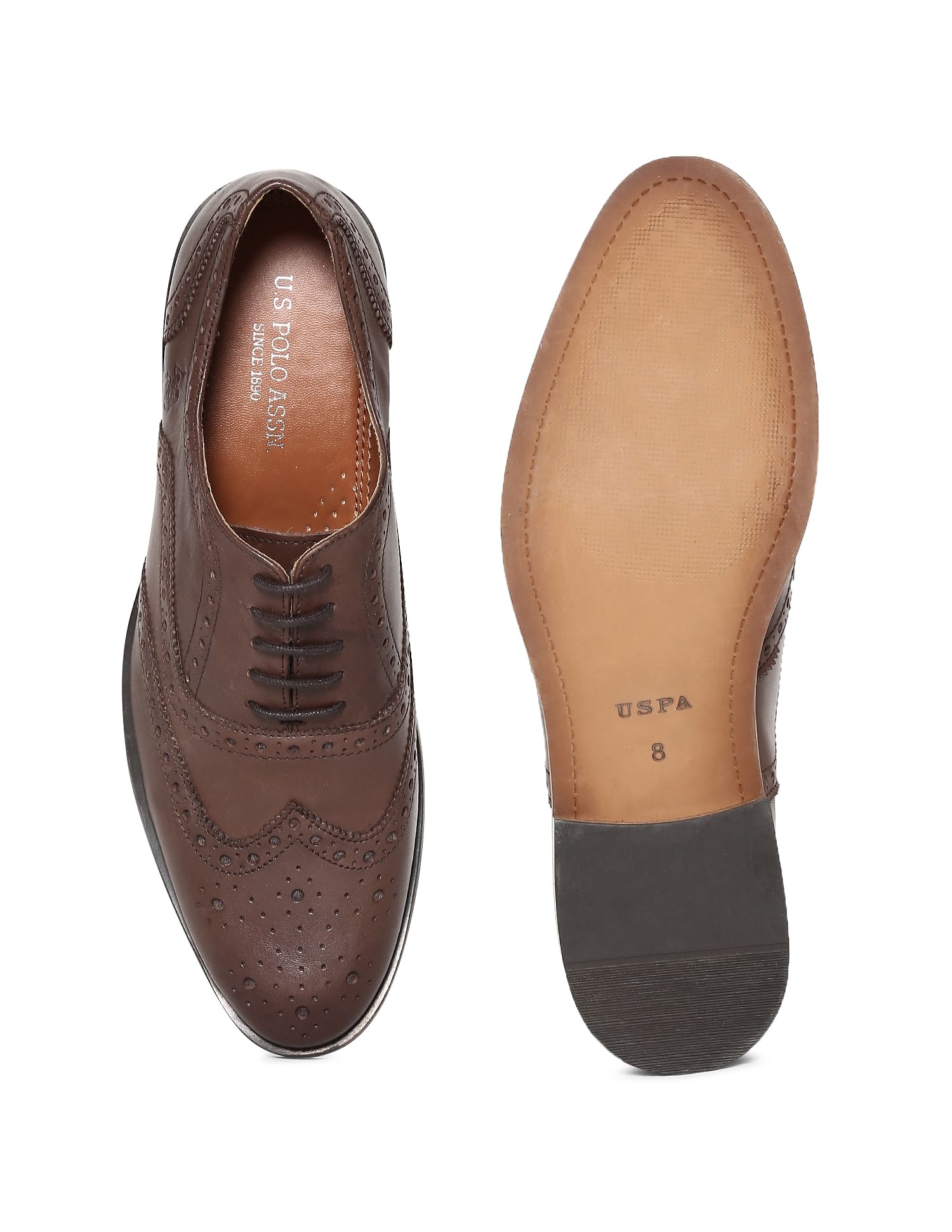 Brogue Accent Leather Oswald Oxford Shoes U.S. Polo Assn. India