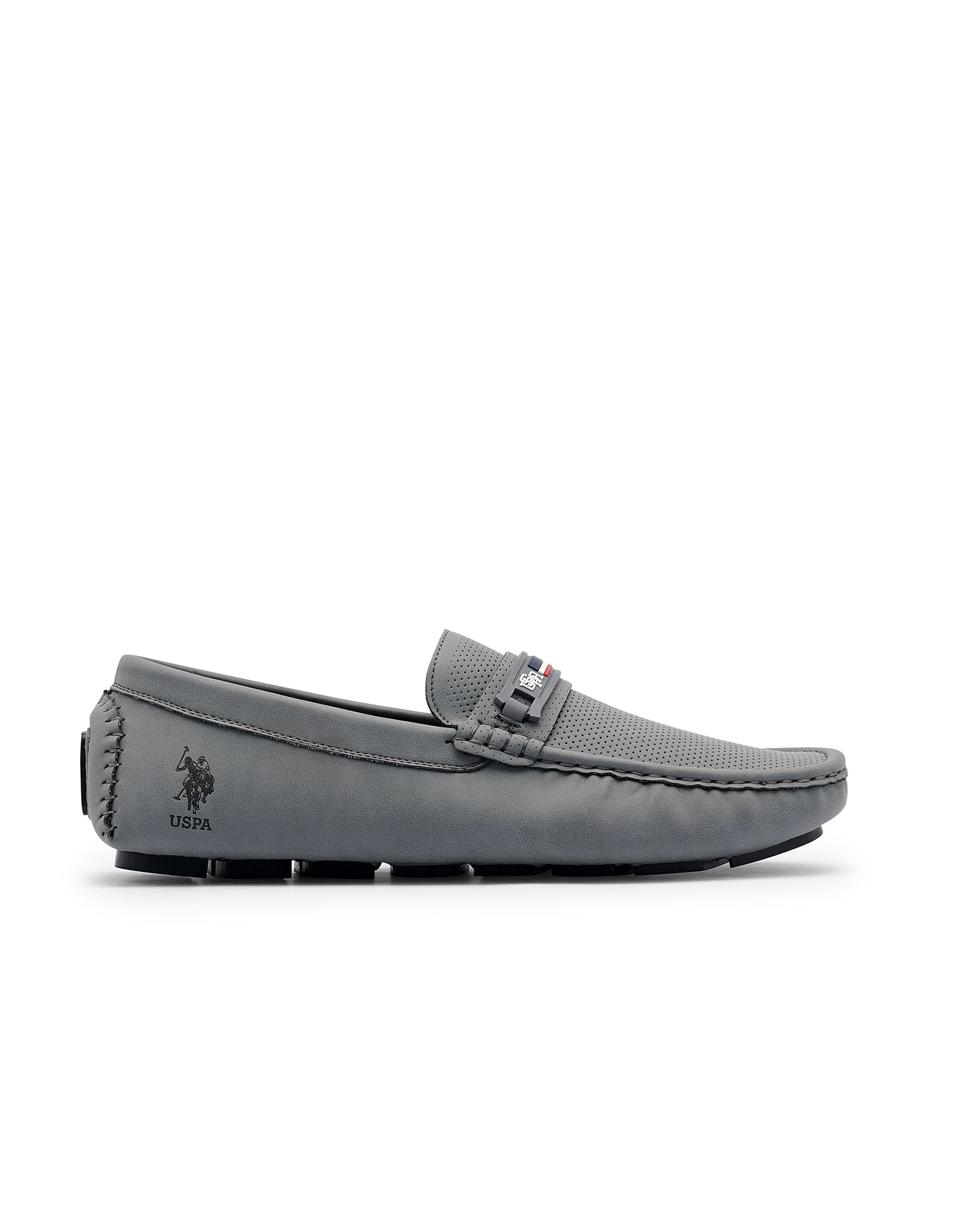 Men Solid Barnes 2.0 Slip On Shoes Grey - U.S. Polo Assn. India | Large