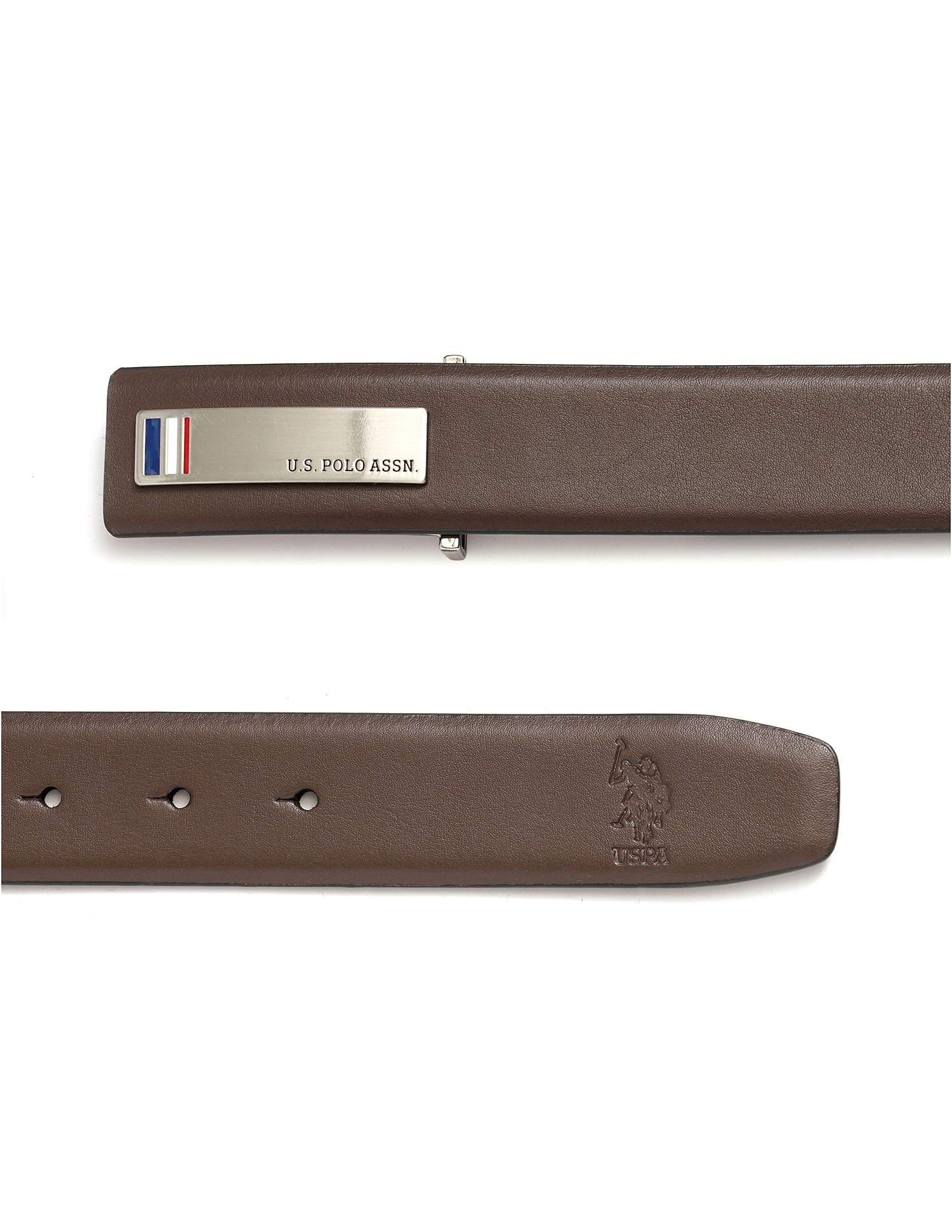 Single Side Chino Belt Brown - U.S. POLO ASSN. | Large