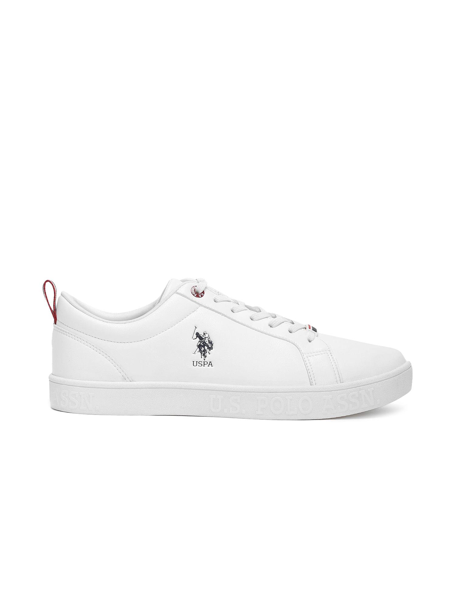 Men Solid Lace Up Dorit Sneakers White - U.S. Polo Assn. India | Large