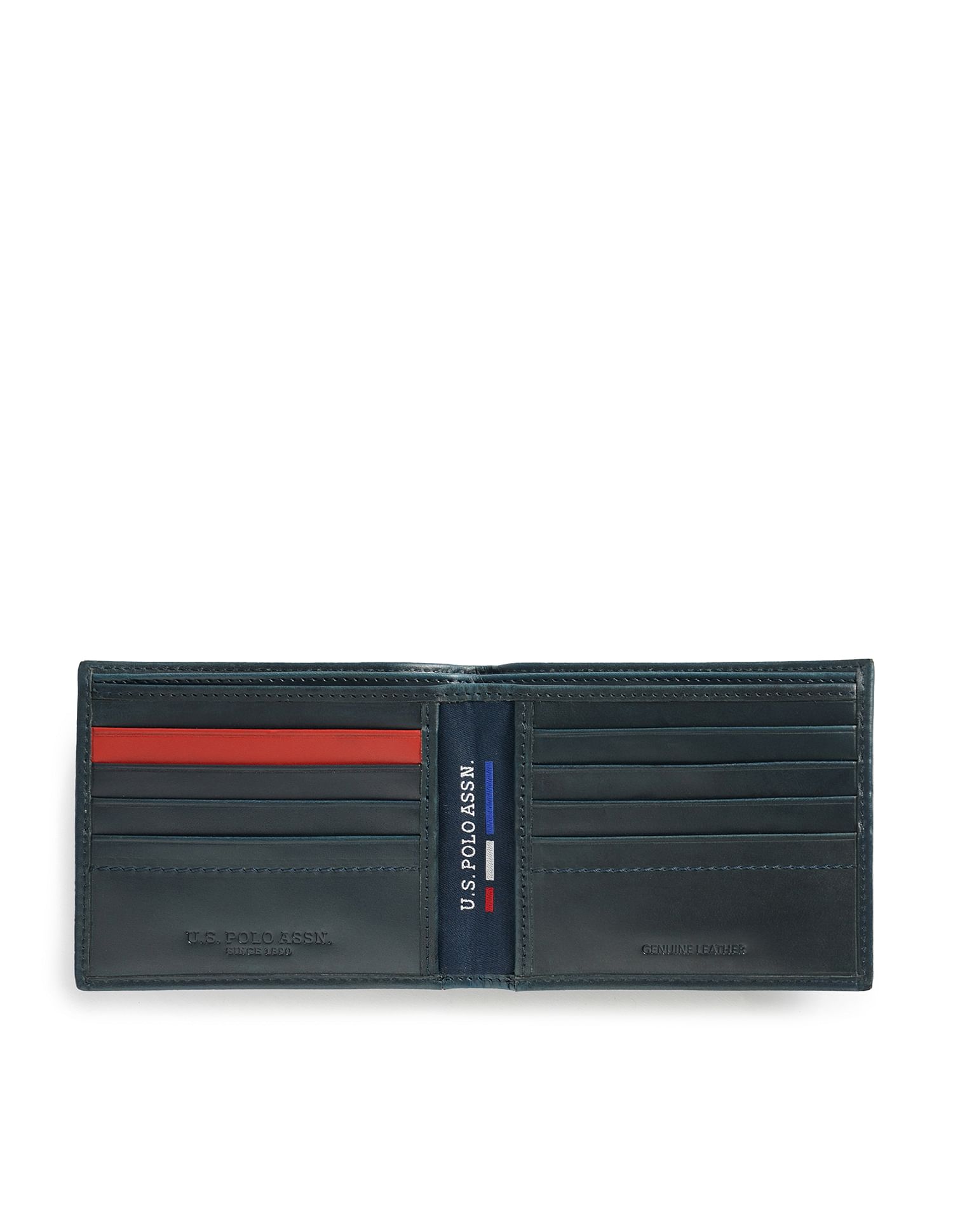 Bi-Fold Solid Wallet Navy - U.S. Polo Assn. India | Large