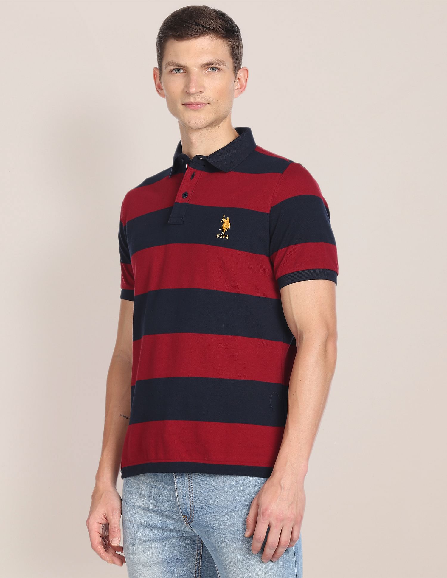 Solid Mascot Polo Shirt Maroon - U.S. Polo Assn. India | Large