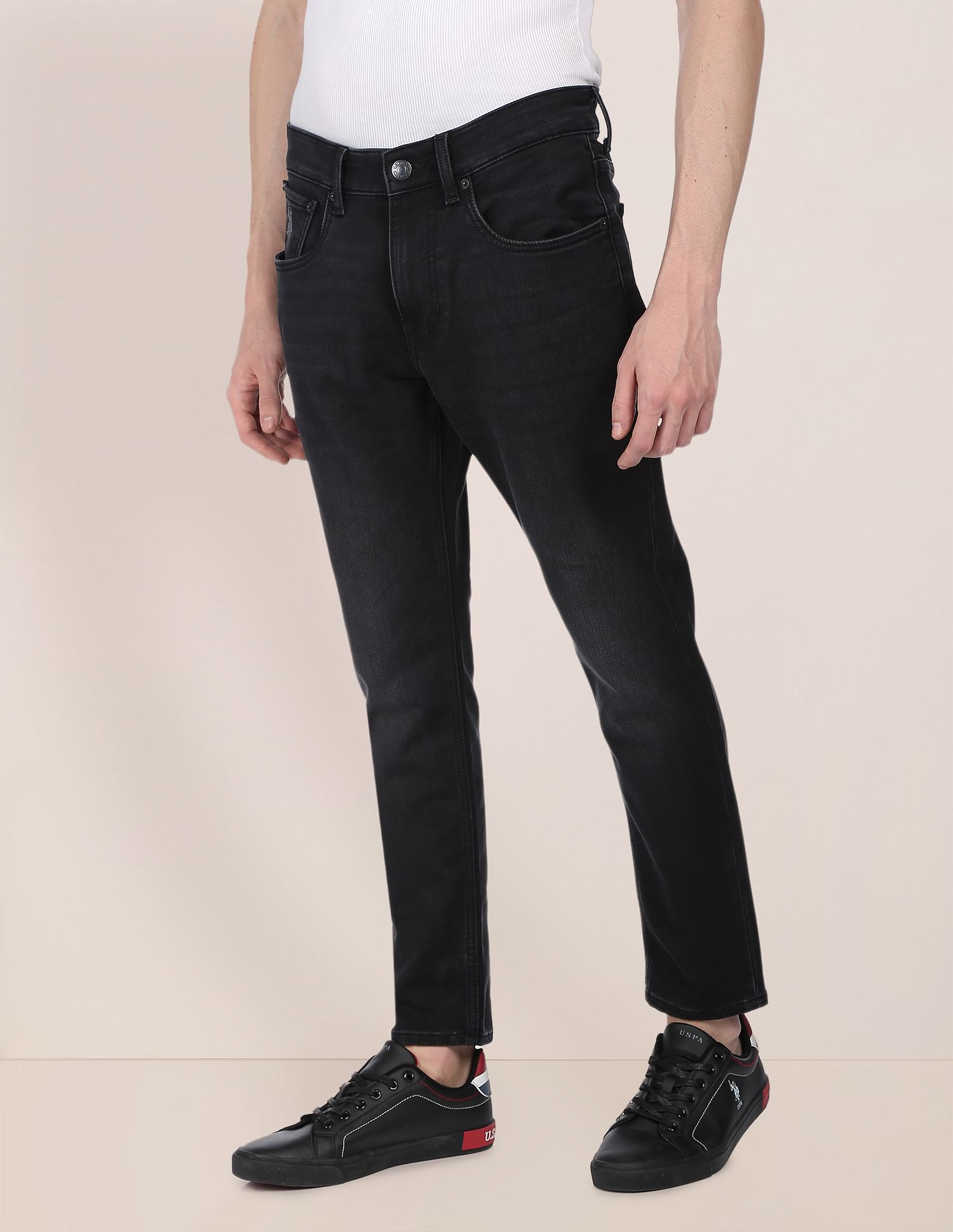 Henry Cropped Super Soft Jeans Black - U.S. Polo Assn. India | Large
