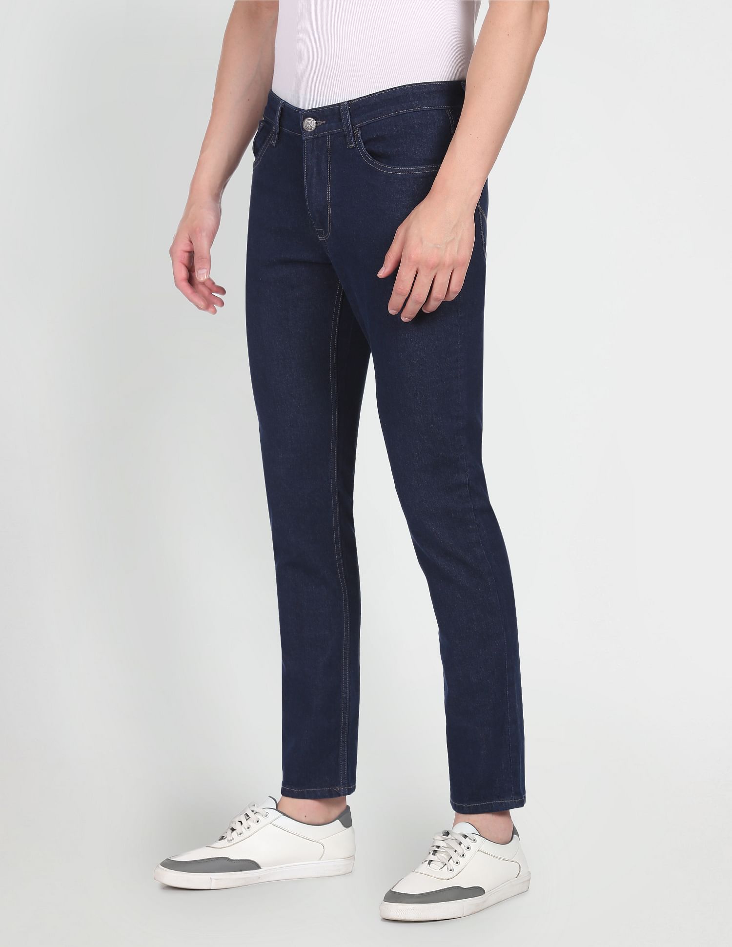 Brandon Slim Tapered Fit Stone Wash Jeans Blue - U.S. Polo Assn. India | Large