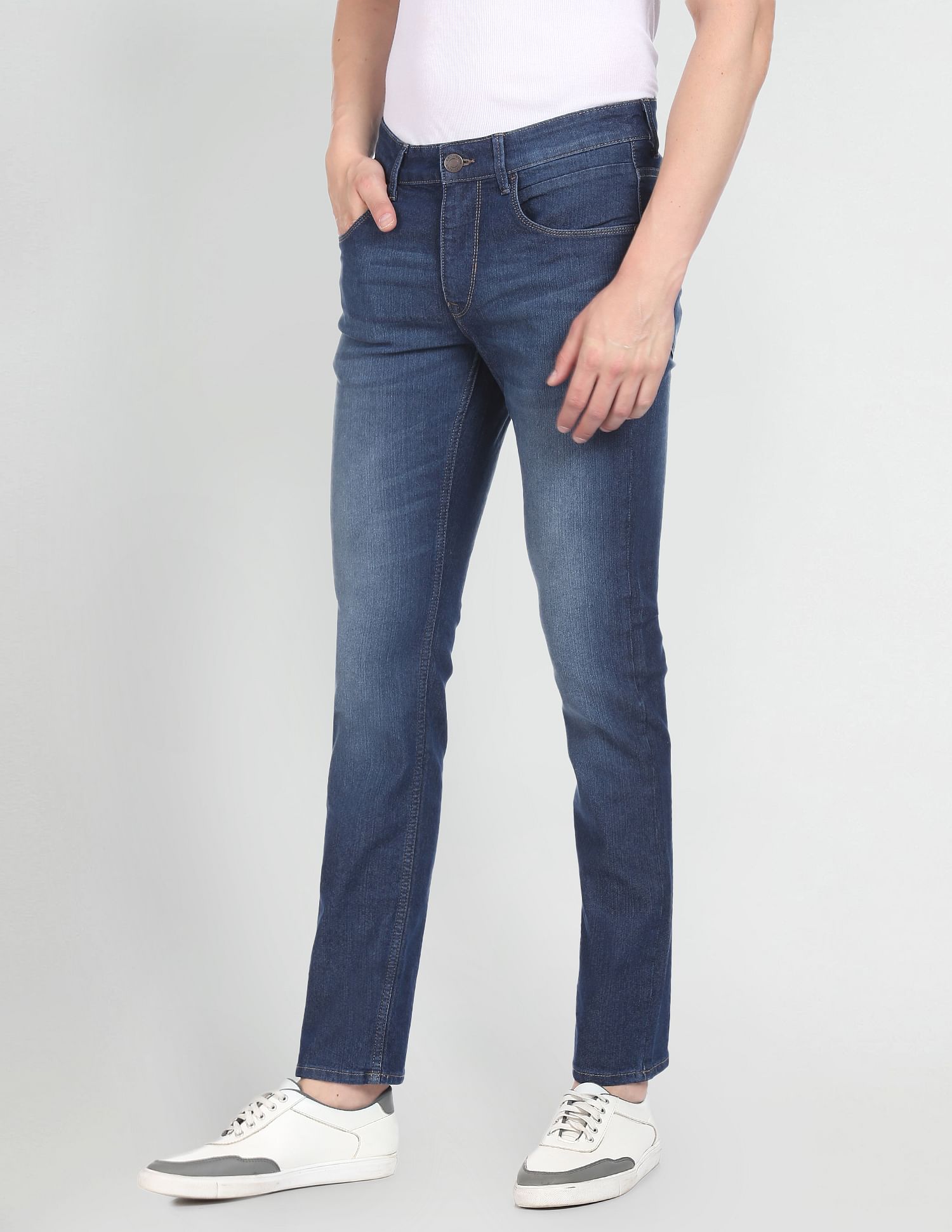 Brandon Slim Tapered Fit Stone Wash Jeans Blue - U.S. POLO ASSN. | Large